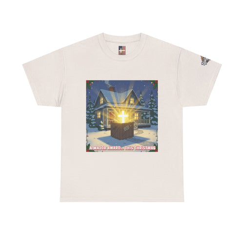 A Major Award This Christmas T-shirt – Fragile Leg Lamp Parody Cross Unboxing Christian T-shirt for Hilarious Faith & Holiday Glow Printify