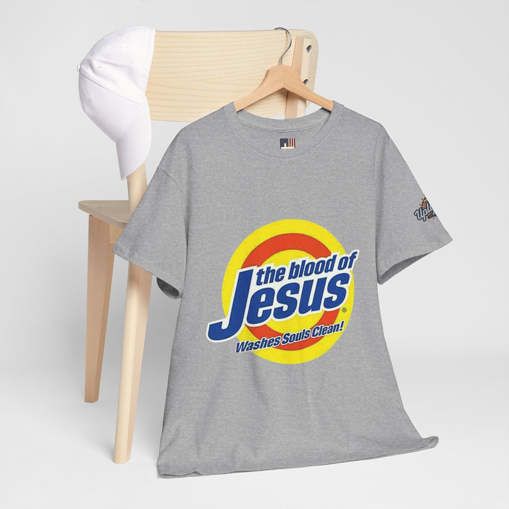 Blood of Jesus Washes Souls Clean T-shirt - Funny Tide Parody - Christian Faith T-shirt Printify