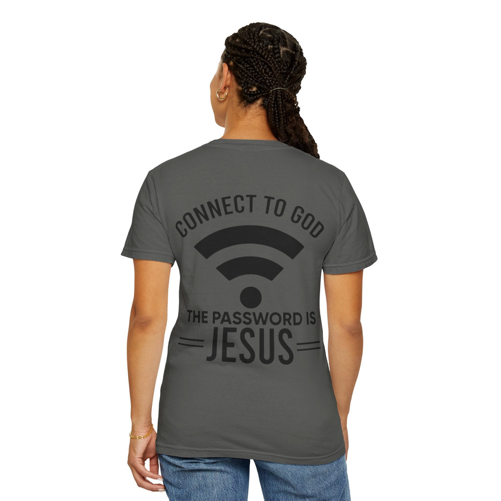 Connect to God T-shirt - WIFI Password is Jesus - Funny Christian Faith T-shirt Printify