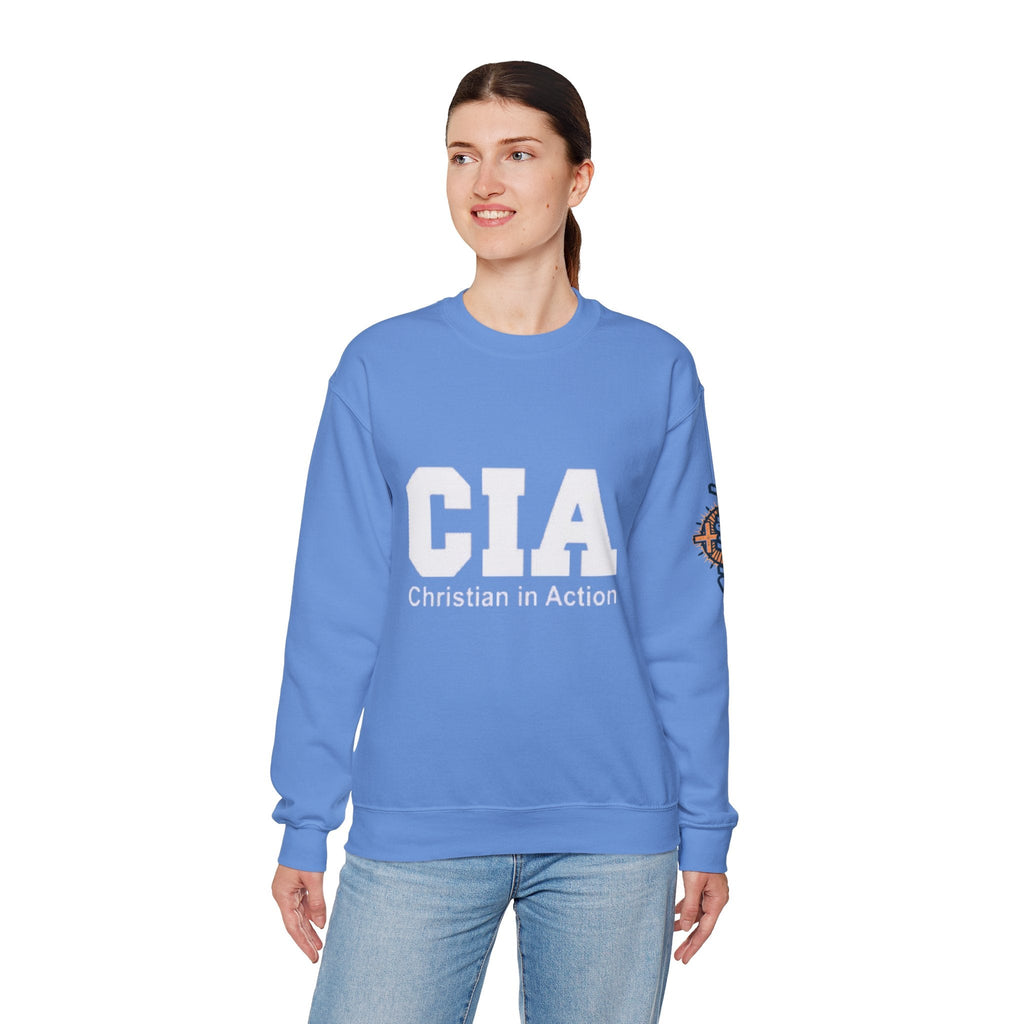 CIA Christian in Action Sweatshirt - Funny Faith Parody Sweatshirt - Mission Ready Apparel Printify