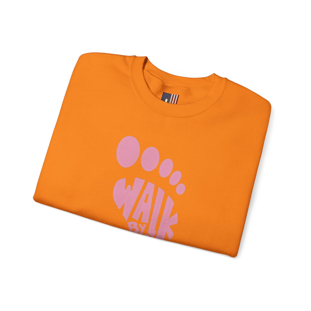 Walk By Faith Footprint Sweatshirt Printify