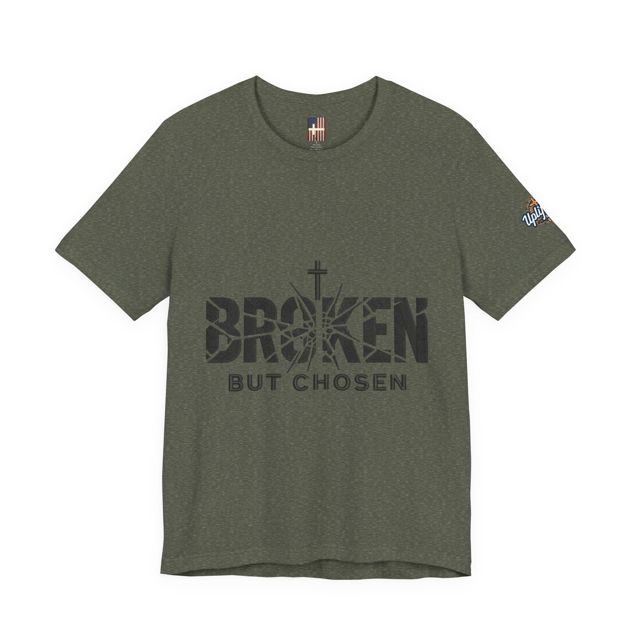 Broken But Chosen T-Shirt — Inspirational Faith Graphic Tee