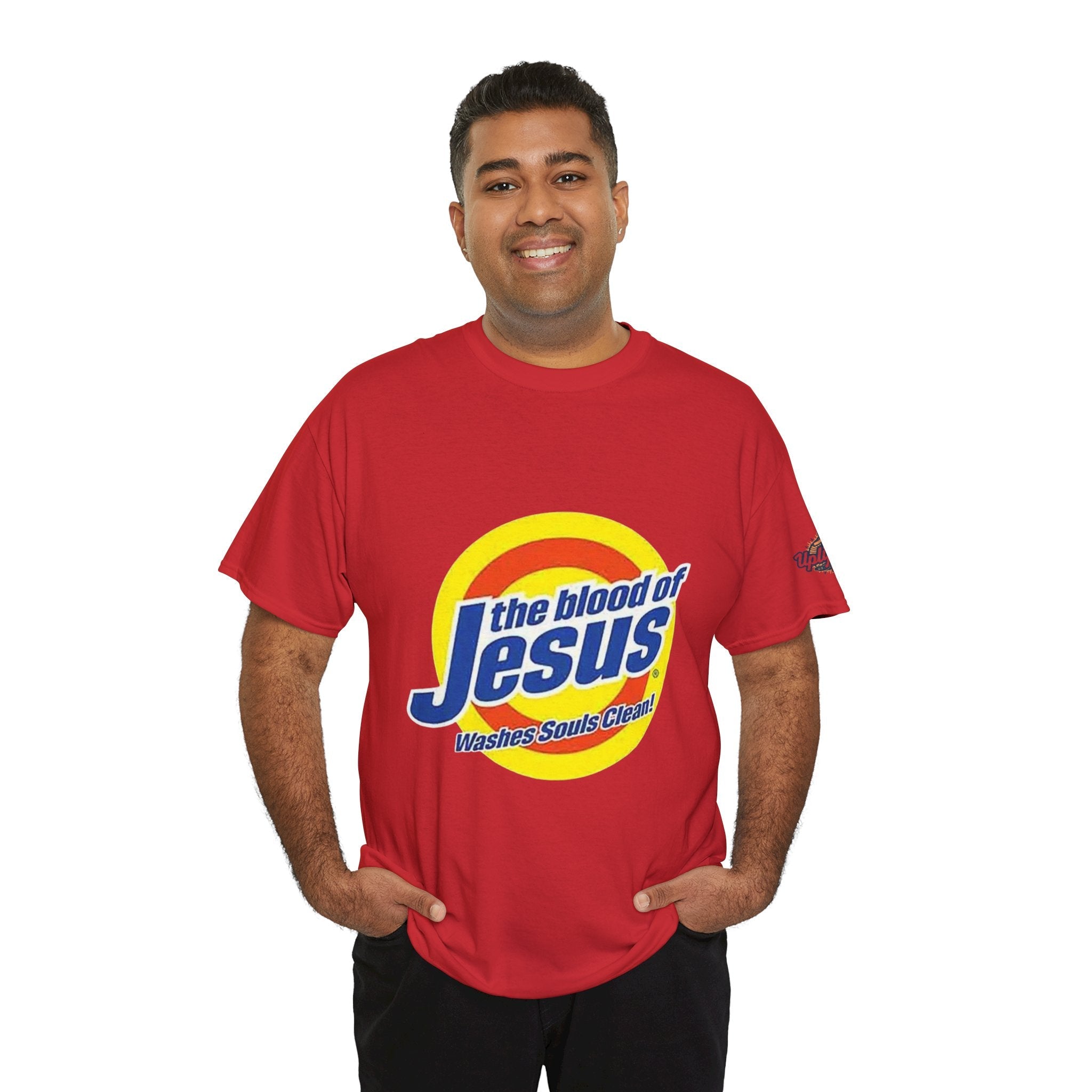 Blood of Jesus Washes Souls Clean T-shirt - Funny Tide Parody - Christian Faith T-shirt Printify