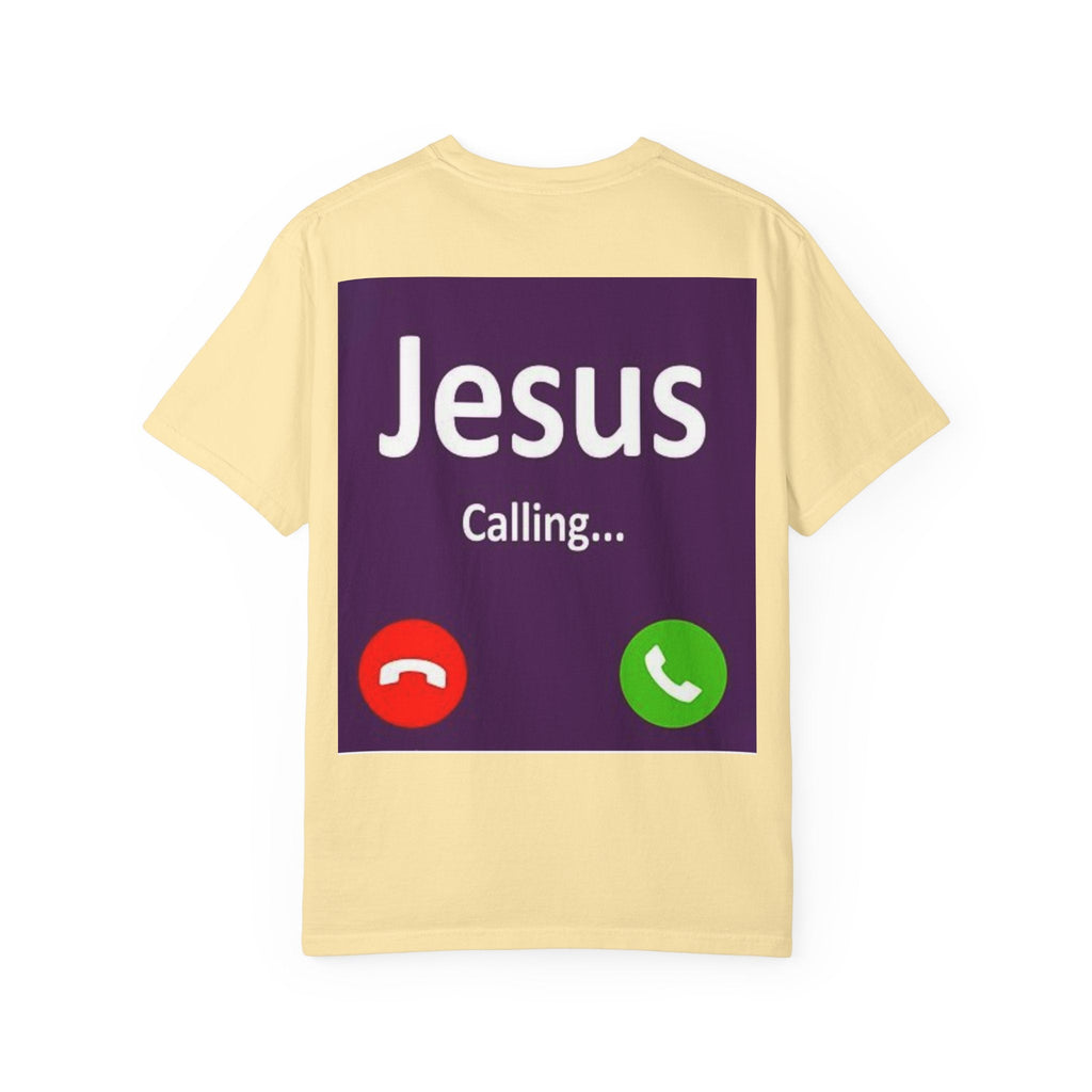 Jesus Calling T-shirt, – Funny Cell Phone Screen Christian T-shirt, for Divine Connection & Faith Humor Printify
