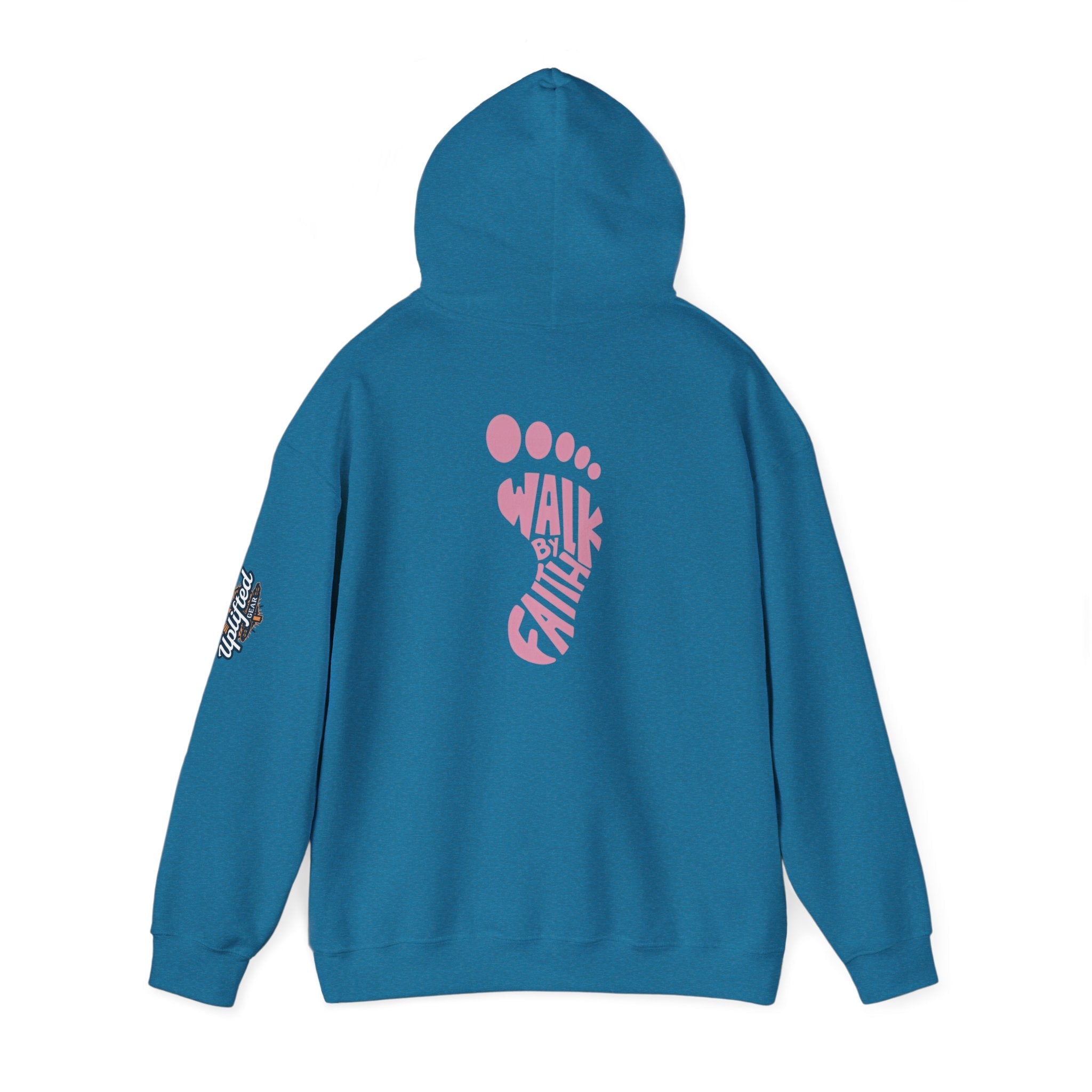 Walk By Faith Footprint Hoodie Printify