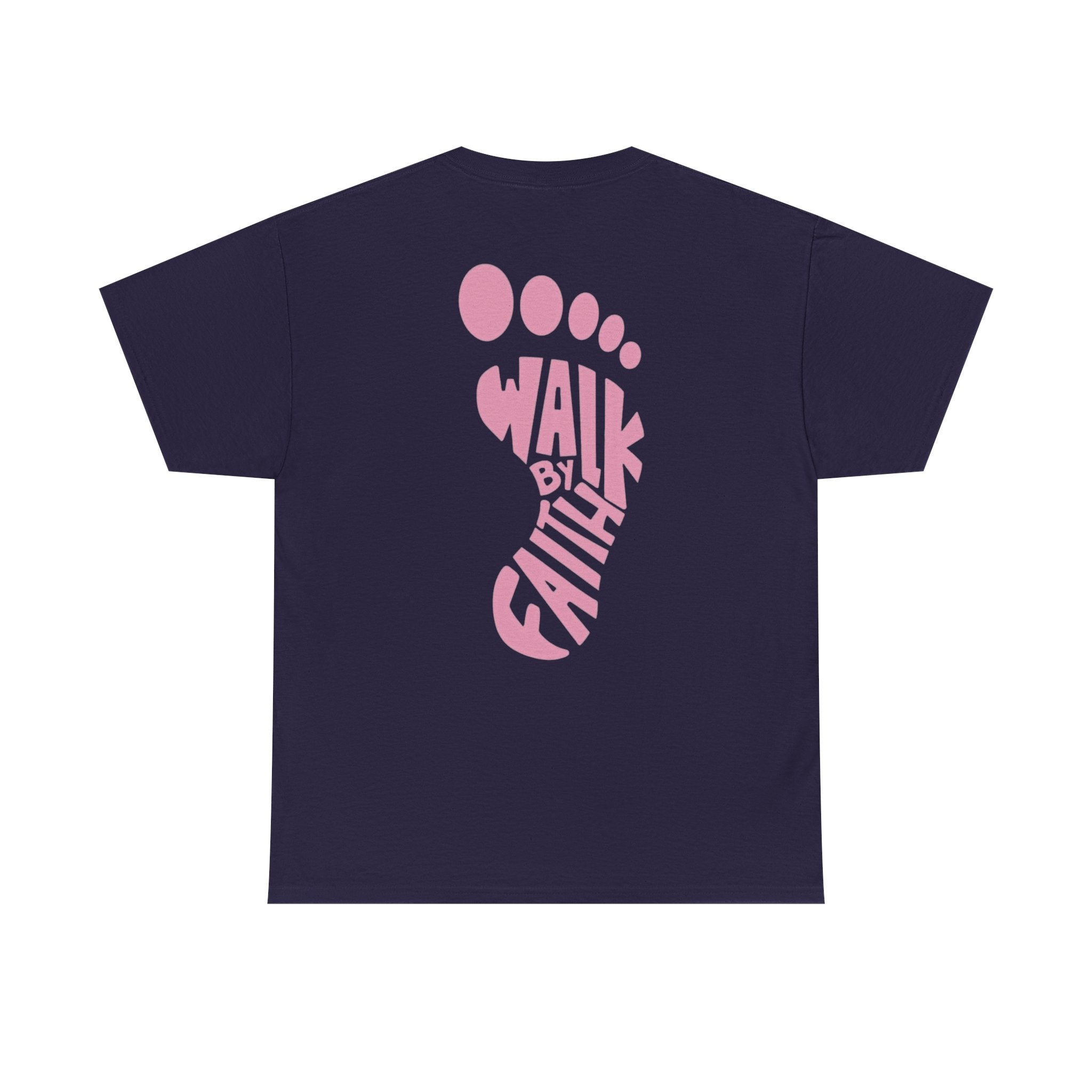 Walk By Faith Footprint T-Shirt Printify
