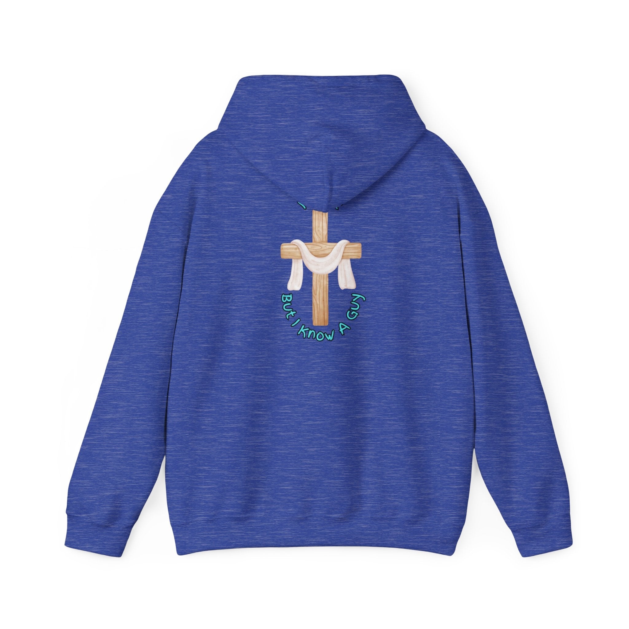 I Can’t, But I Know a Guy Hoodie – Jesus Cross Christian Hoodie for Cozy Faith Printify