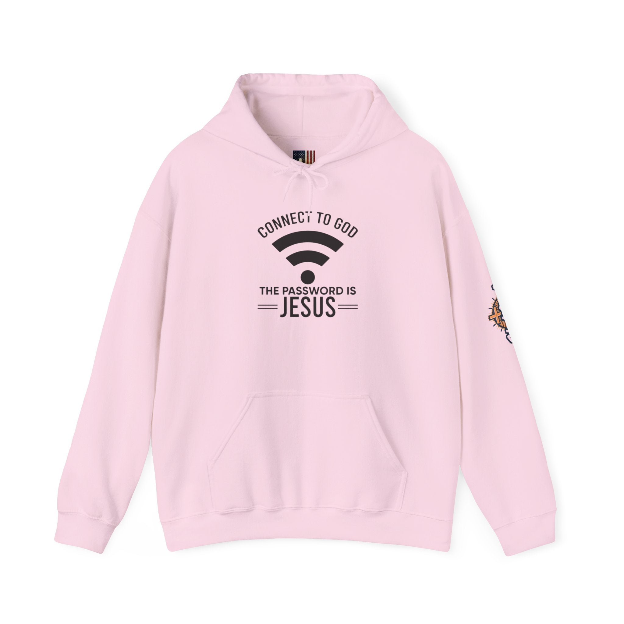 Connect to God Hoodie - WIFI Password is Jesus - Funny Christian Faith Hoodie Printify