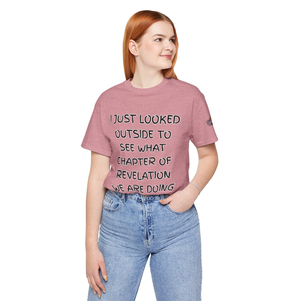 What Chapter of Revelation T-shirt – I Looked Outside My Window Christian T-shirt for End Times Humor & Faith Printify