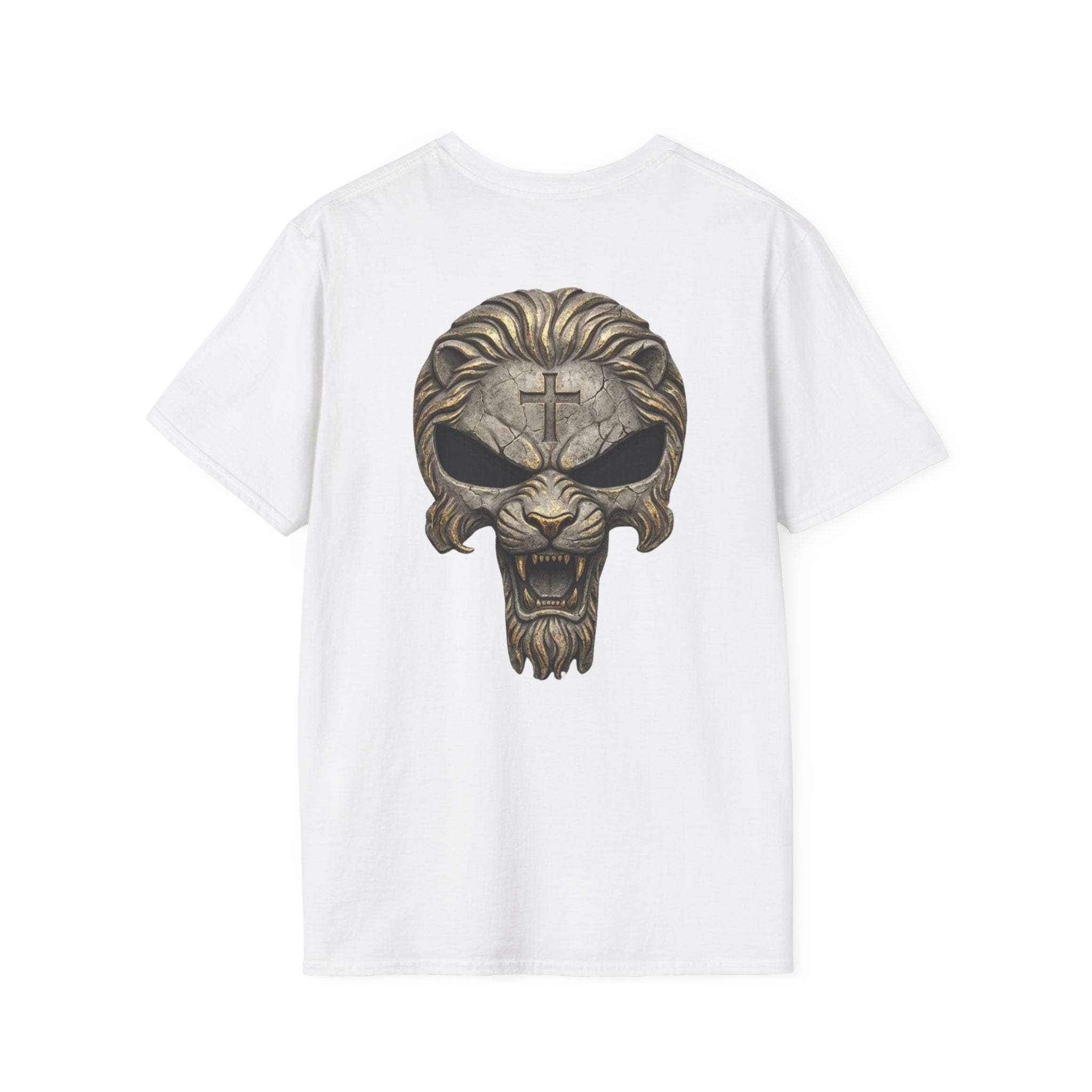 Lion of Judah Skull Christian T-shirt - Warrior Faith Cross T-shirt Printify