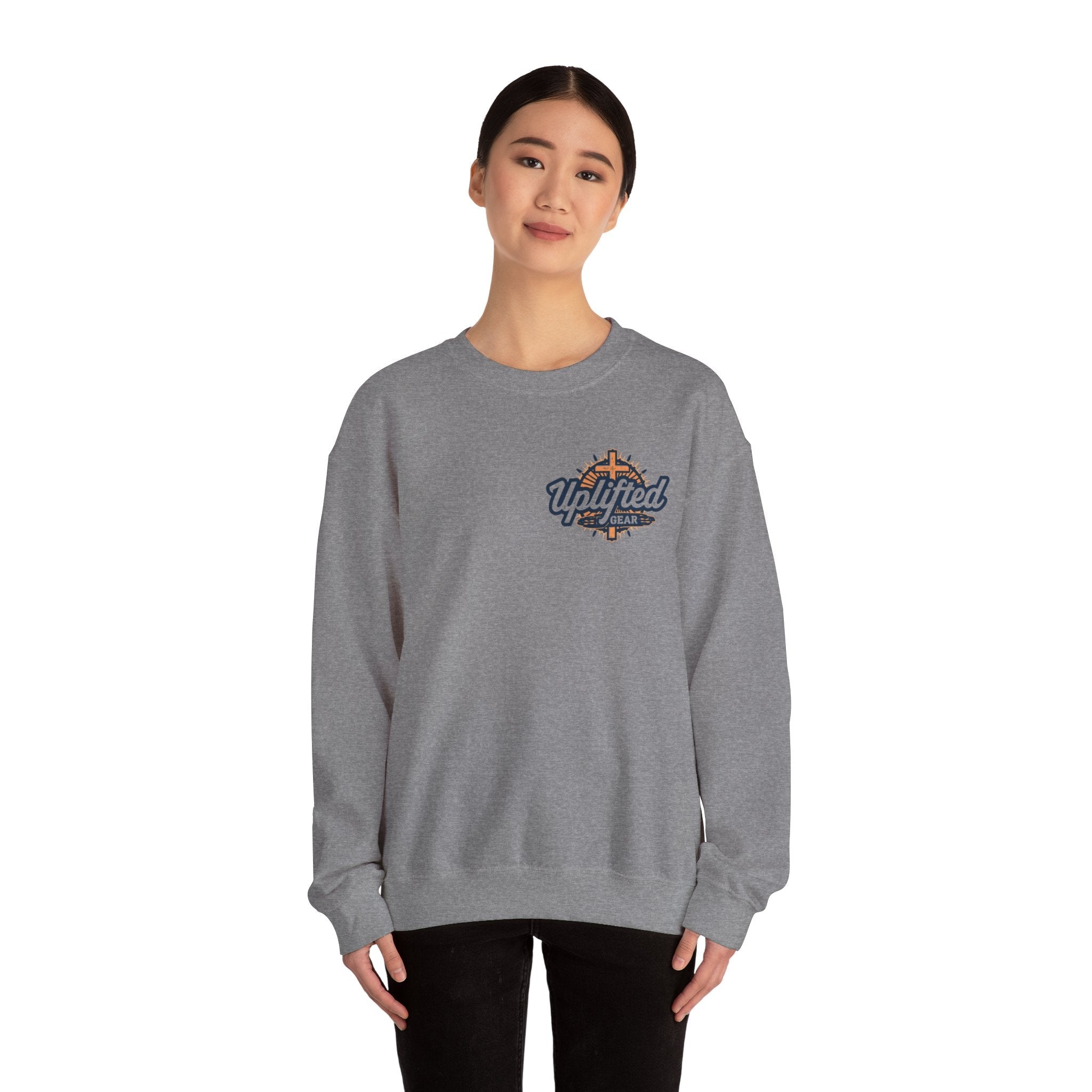 Jesus is King Sweatshirt – Bold Crown & Cross Christian Hoodie for Eternal Faith & Comfort Printify
