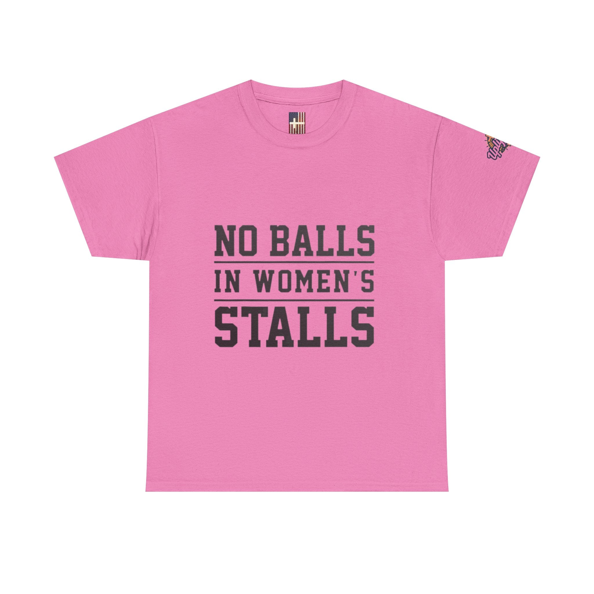 No Balls in Women's Stalls Retro Protest T-Shirt Printify