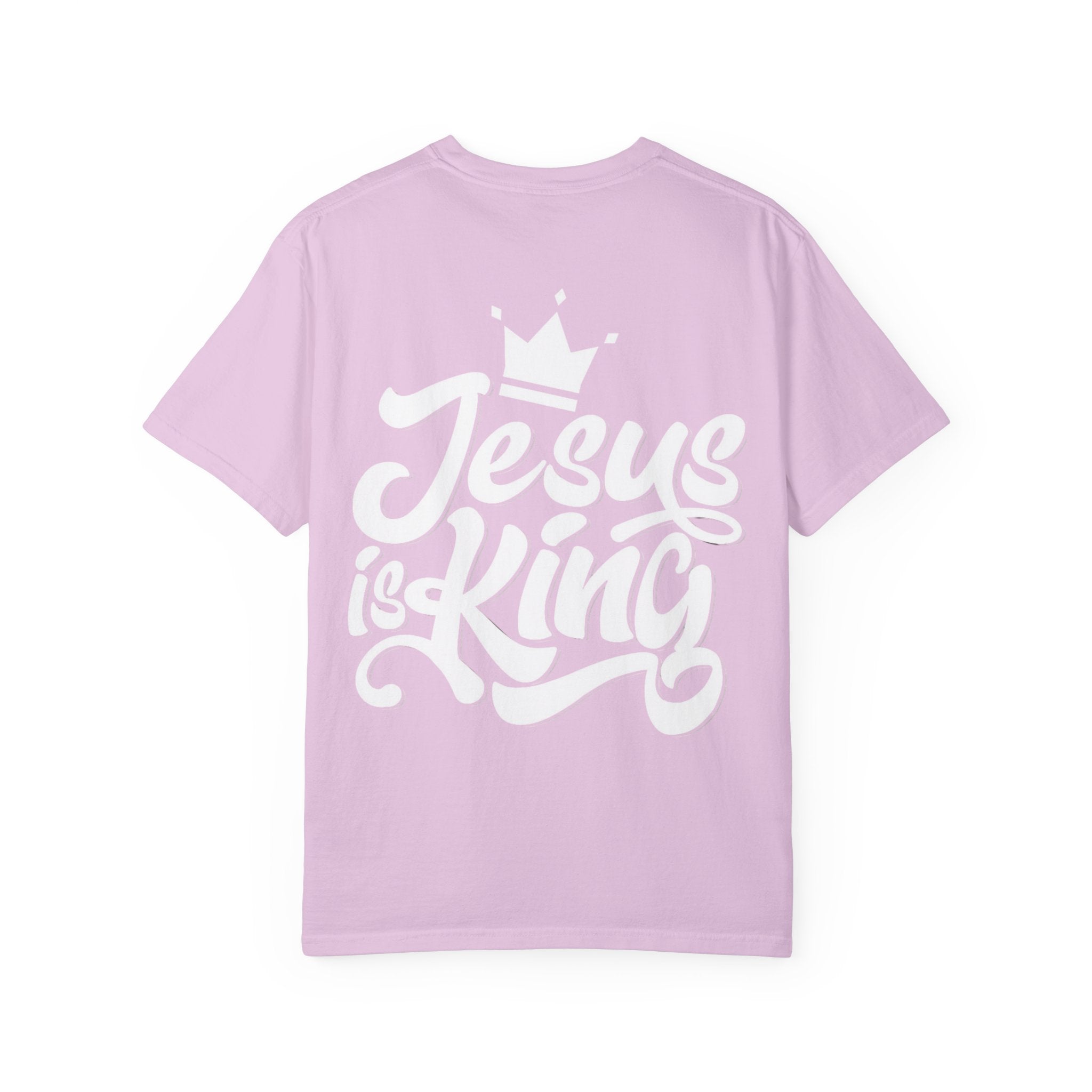 Jesus is King T-Shirt – Bold Christian Faith Tee with Crown & Cross for Eternal Reign Printify