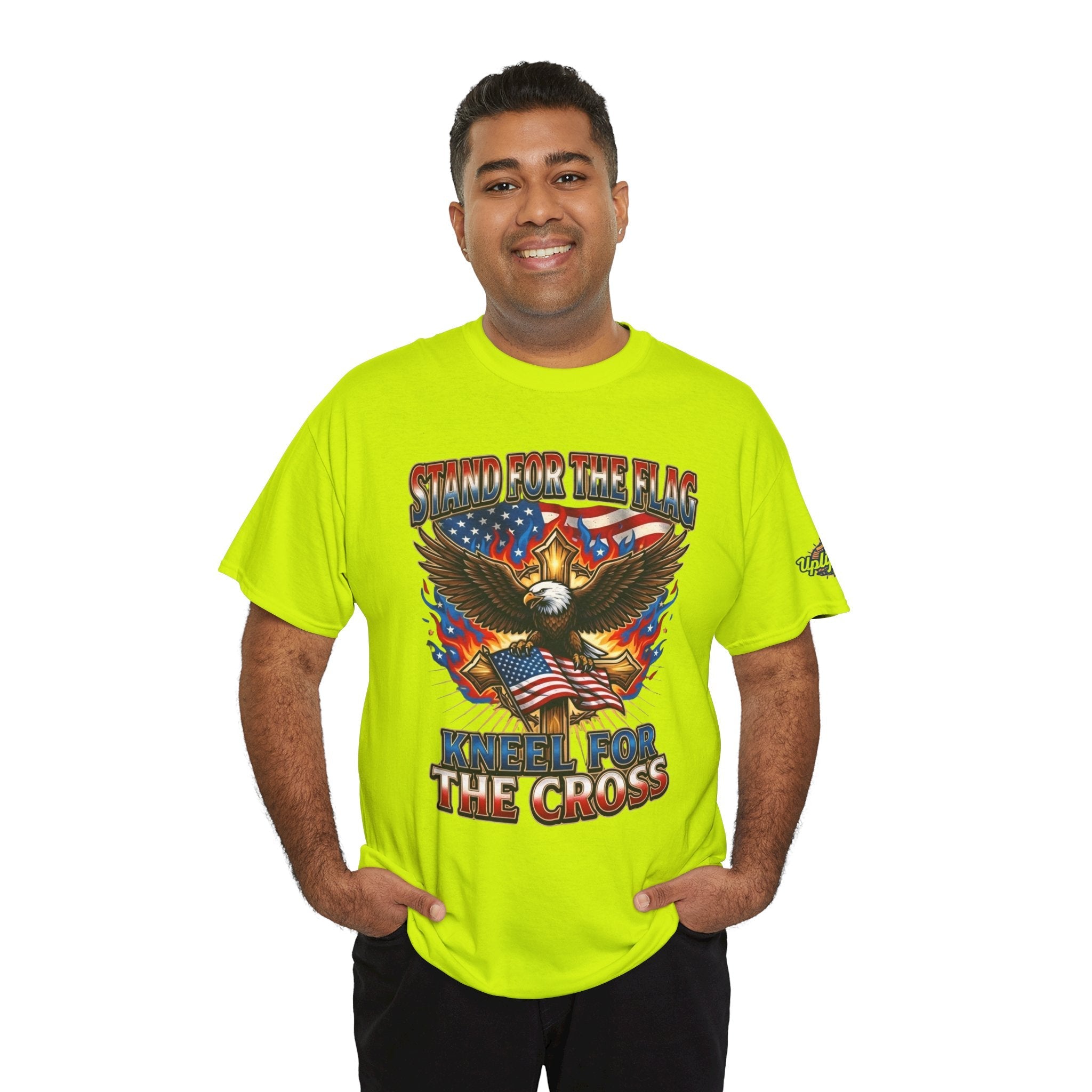Stand for the Flag Kneel for the Cross T-shirt | Patriotic Eagle T-shirt Printify