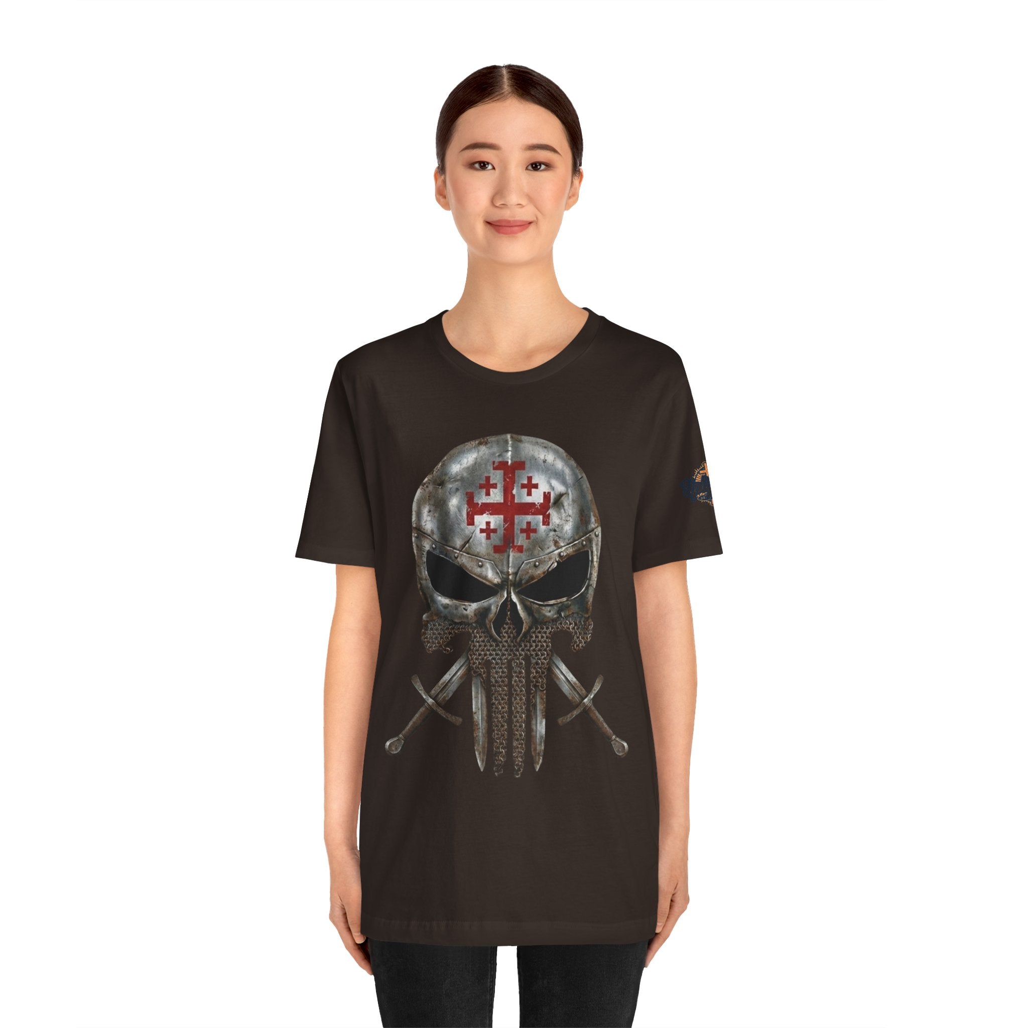 Crusader Knight Christian Skull T-shirt - Warrior Armor of God T-shirt Printify