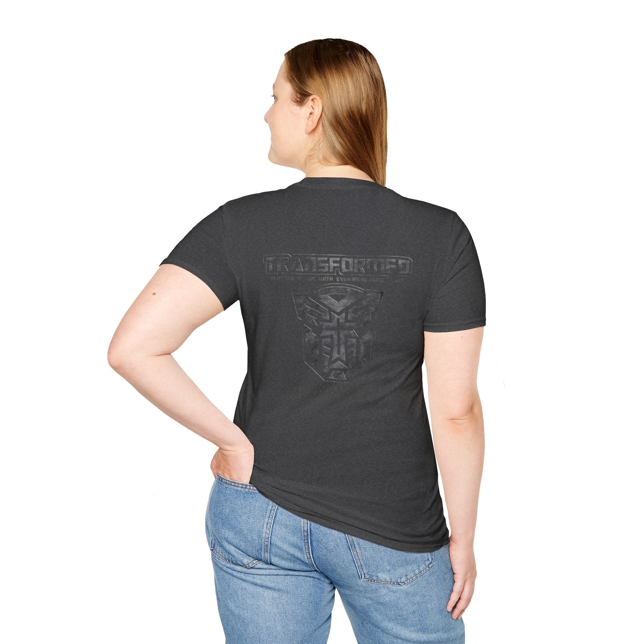 Transformer Logo Christian T-shirt | 2 Corinthians 3:18 Bible Verse T-shirt Printify