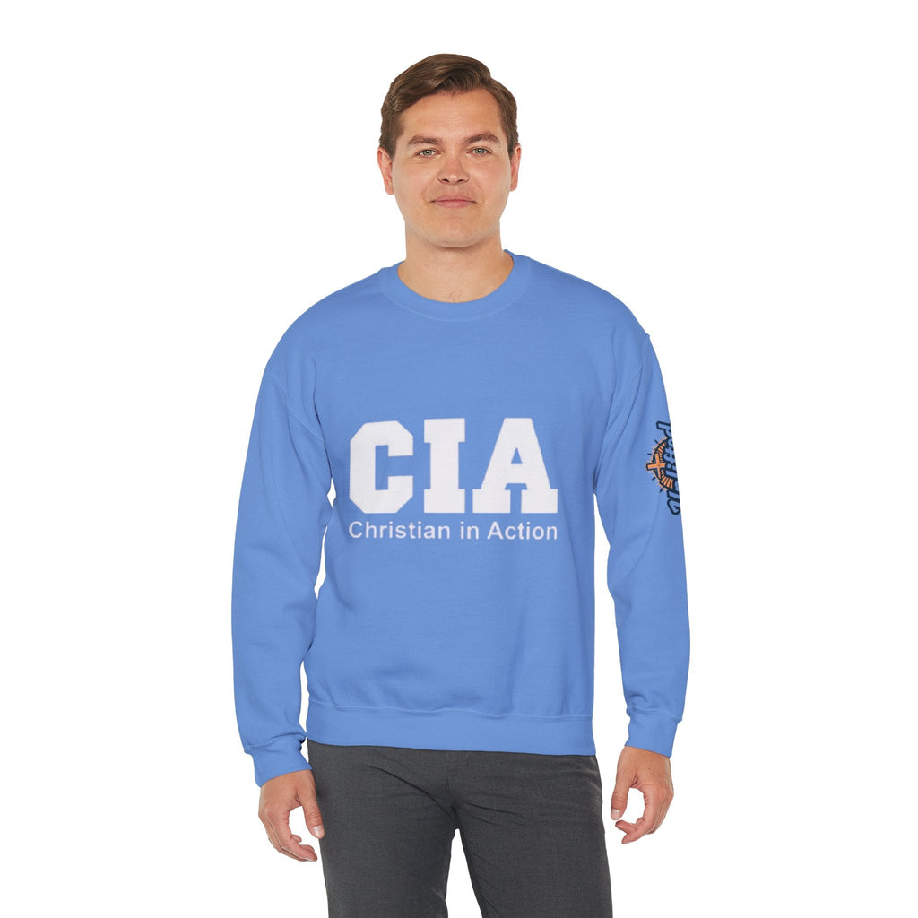 CIA Christian in Action Sweatshirt - Funny Faith Parody Sweatshirt - Mission Ready Apparel Printify