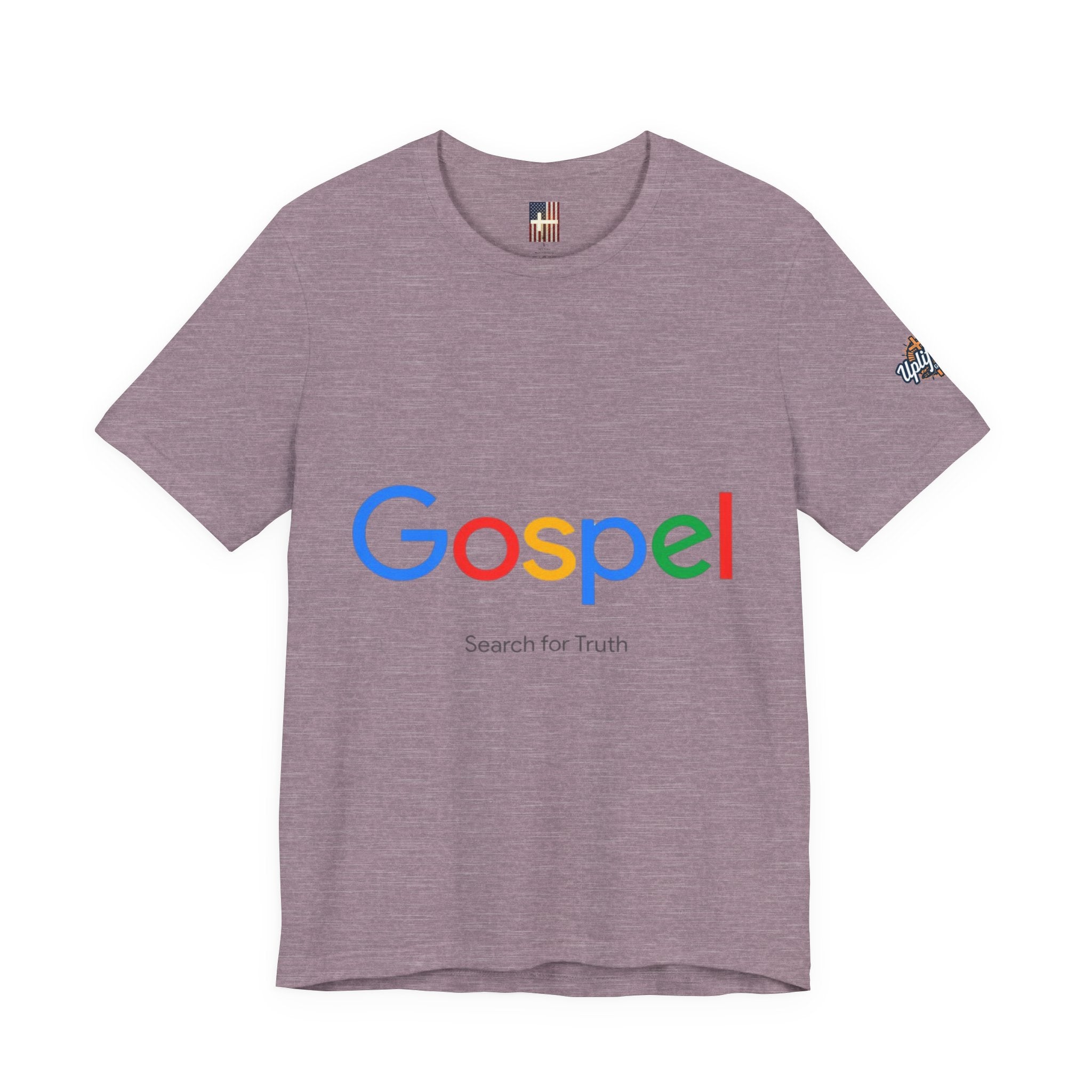 Gospel Graphic Tee — "Gospel" Colorful Logo Christian T-Shirt Printify