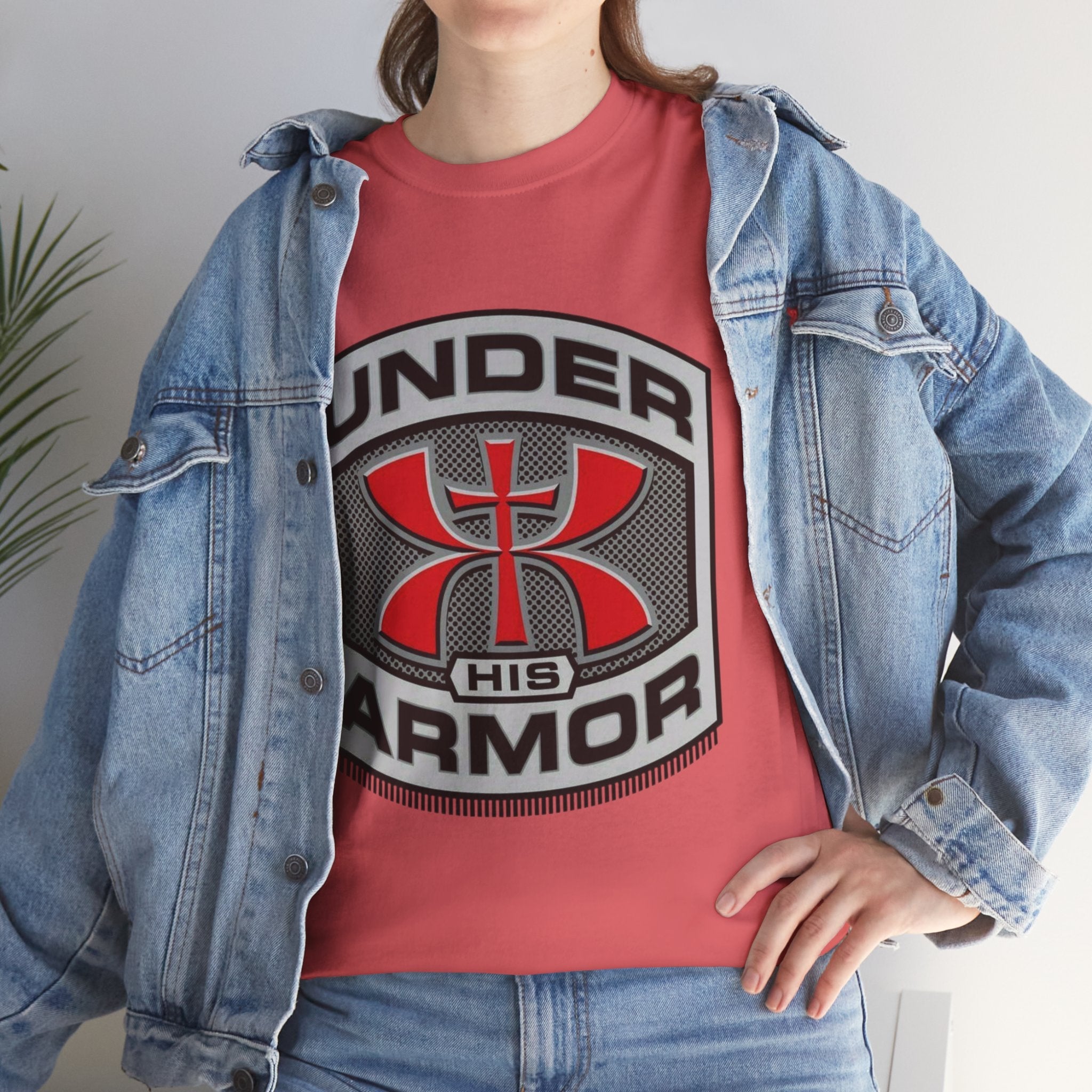 Under HIS Armor Christian T-Shirt — Faith-Inspired Under Armour Style Printify