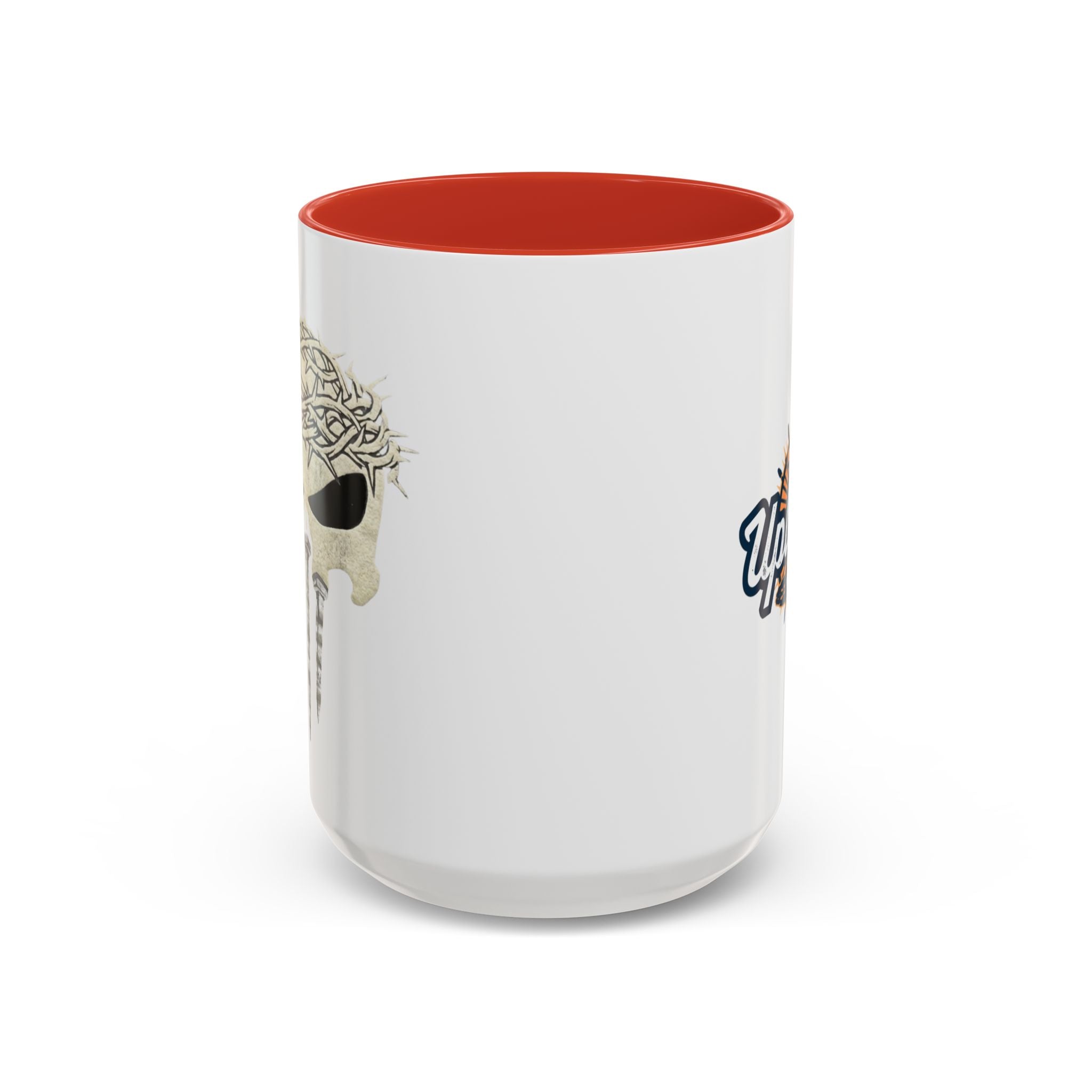 Christian Skull Coffee Mug — Crown of Thorns “Warrior Faith” (11/15 oz) Printify
