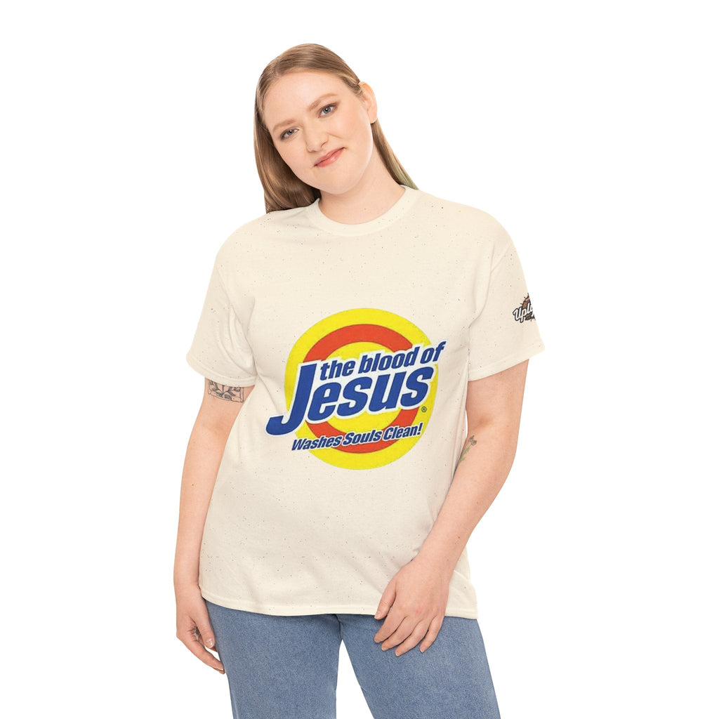 Blood of Jesus Washes Souls Clean T-shirt - Funny Tide Parody - Christian Faith T-shirt Printify