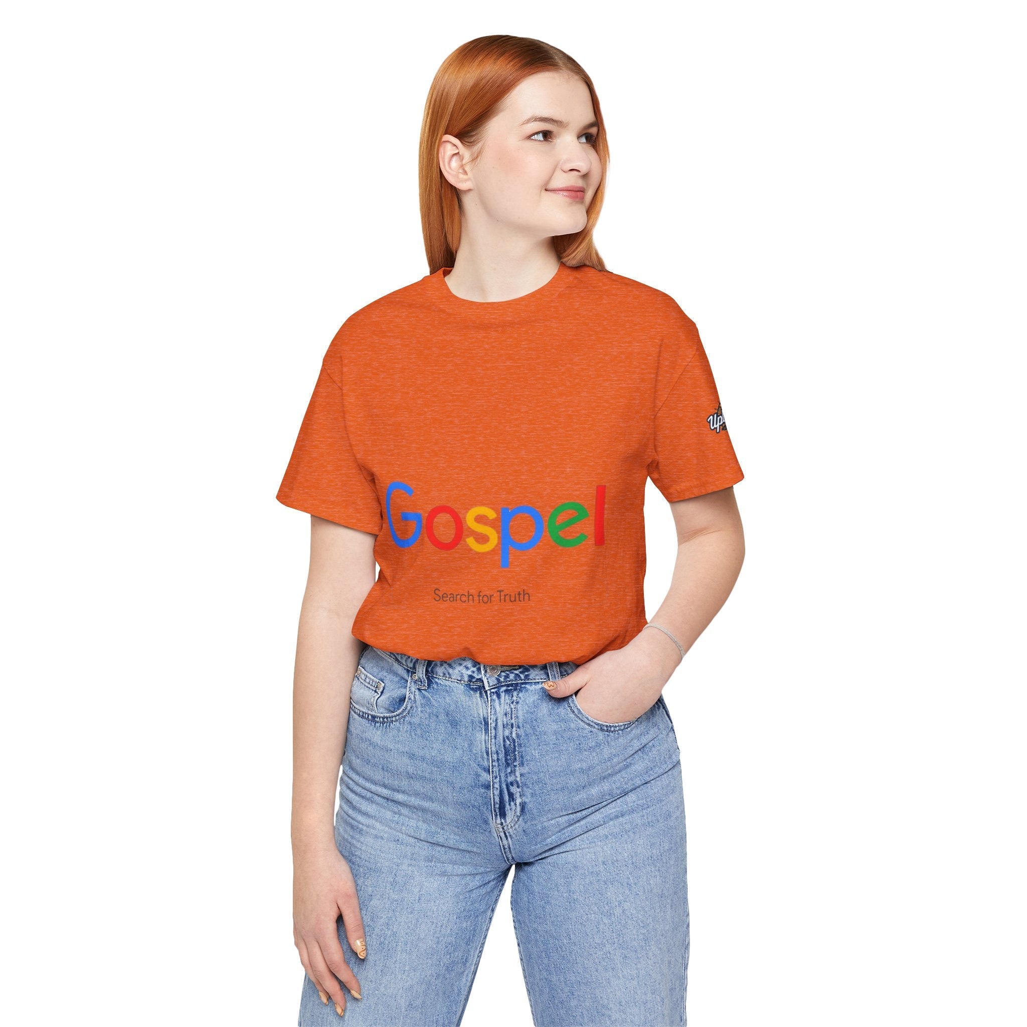 Gospel Graphic Tee — "Gospel" Colorful Logo Christian T-Shirt Printify