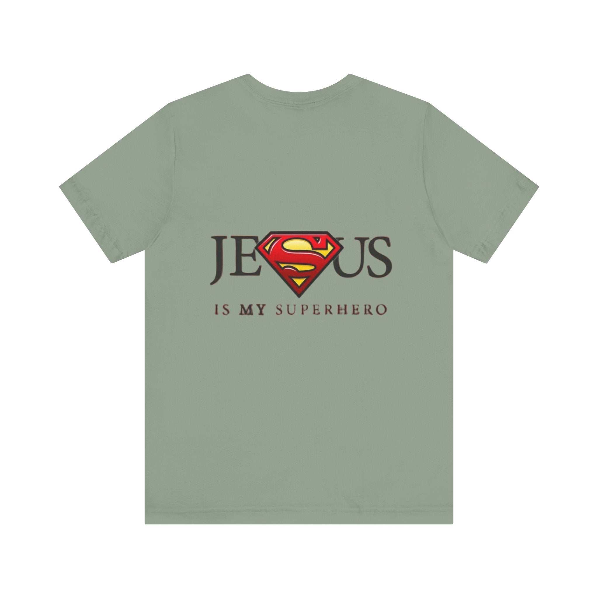 Jesus Is My Superhero T-Shirt — Faith-Based Superman-Inspired Tee Printify
