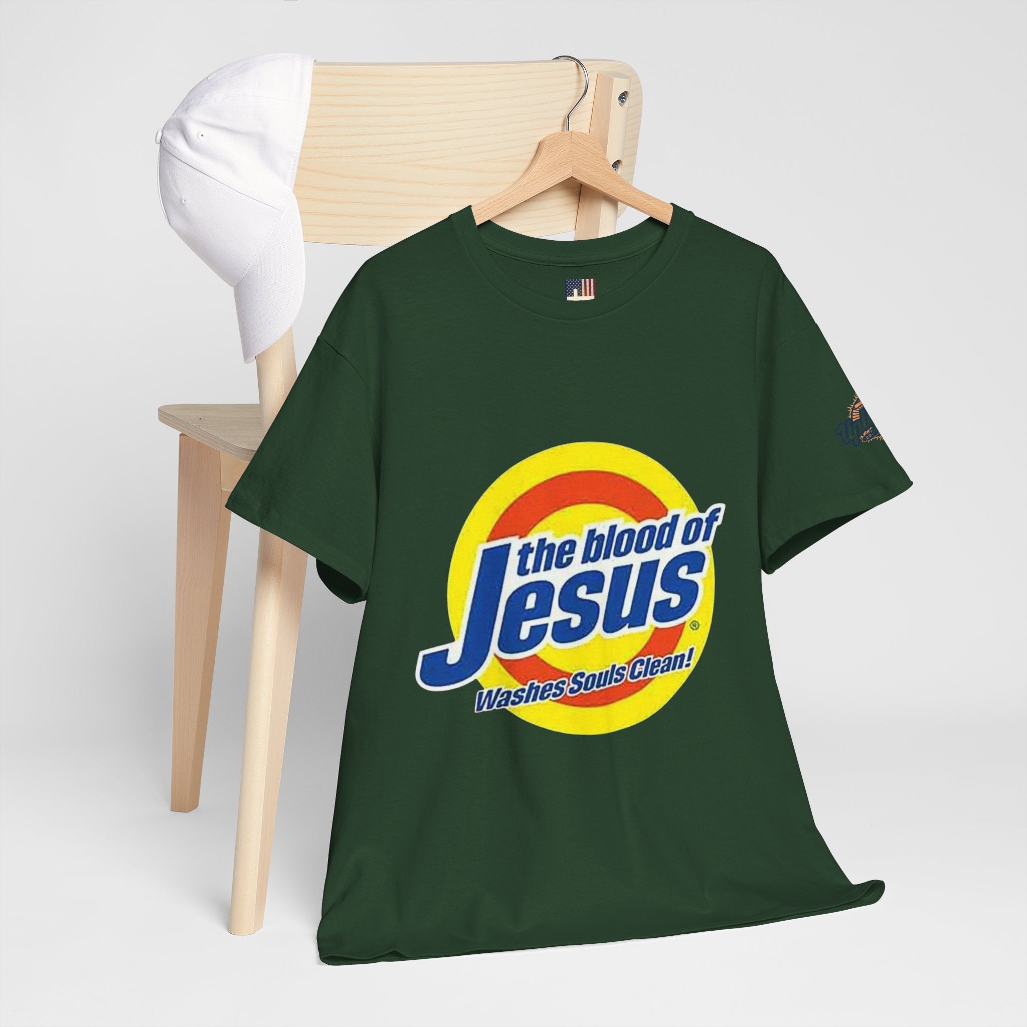 Blood of Jesus Washes Souls Clean T-shirt - Funny Tide Parody - Christian Faith T-shirt Printify