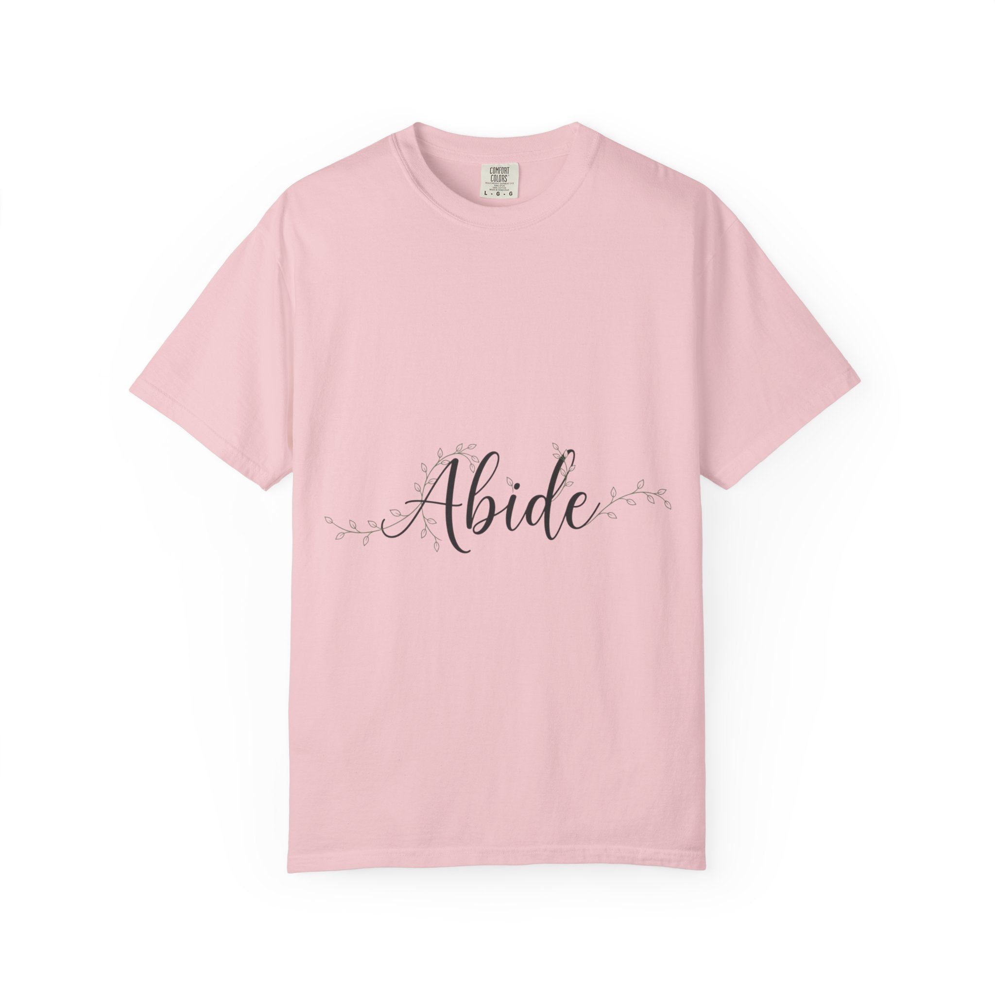 Abide in the Lord T-Shirt – Vine Design Christian Tee for Faithful Hearts Printify