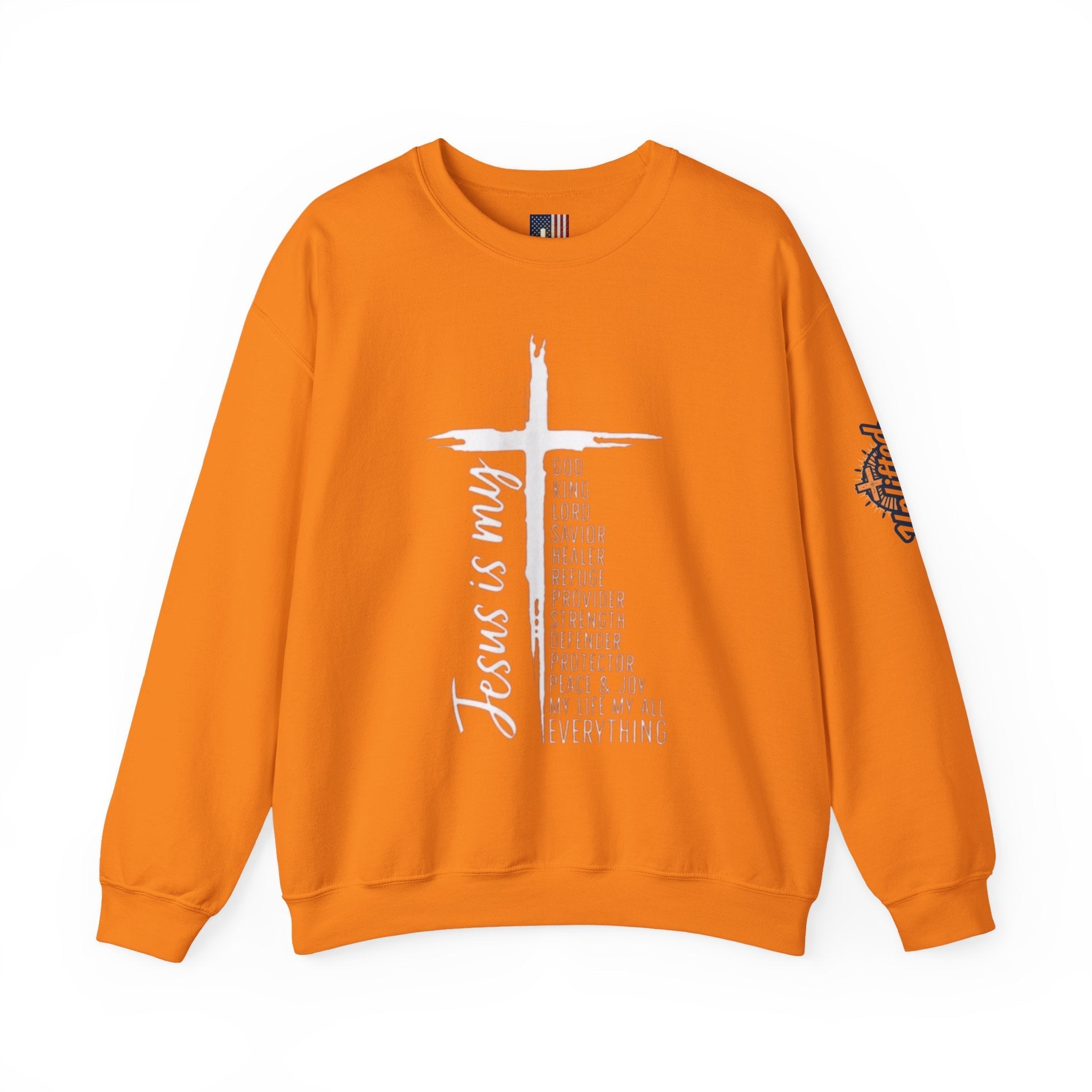Jesus Is My Everything Sweatshirt – Cross List God King Lord Savior Christian Sweatshirt for Total Surrender Faith Printify
