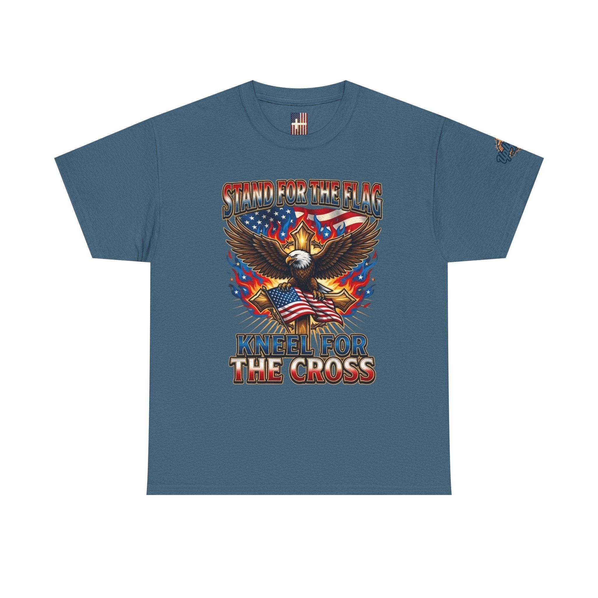 Stand for the Flag Kneel for the Cross T-shirt | Patriotic Eagle T-shirt Printify