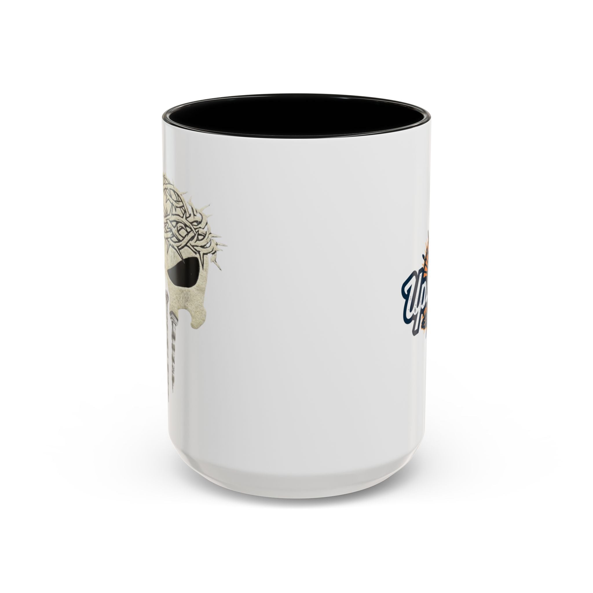 Christian Skull Coffee Mug — Crown of Thorns “Warrior Faith” (11/15 oz) Printify