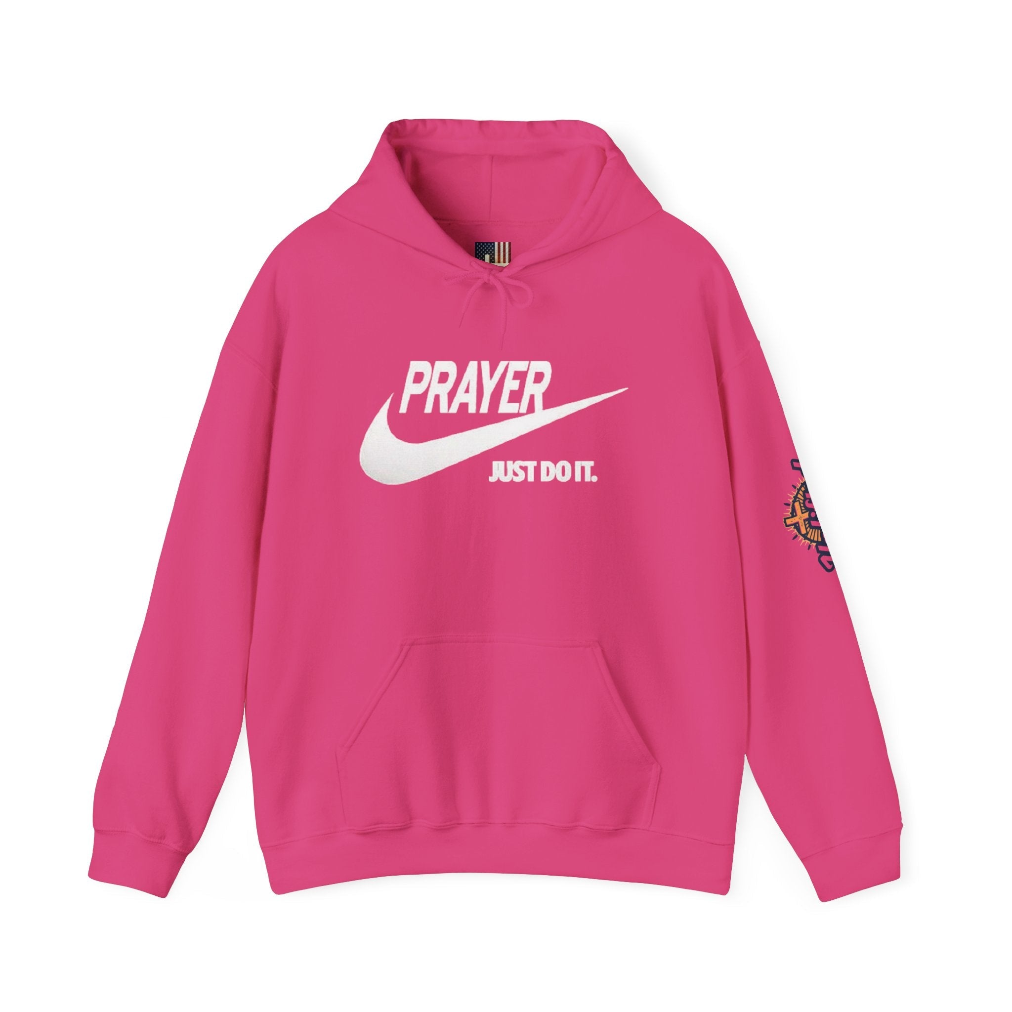 Prayer Just Do It Hoodie - Funny Christian Nike Parody Hoodie - Faith Gear Printify