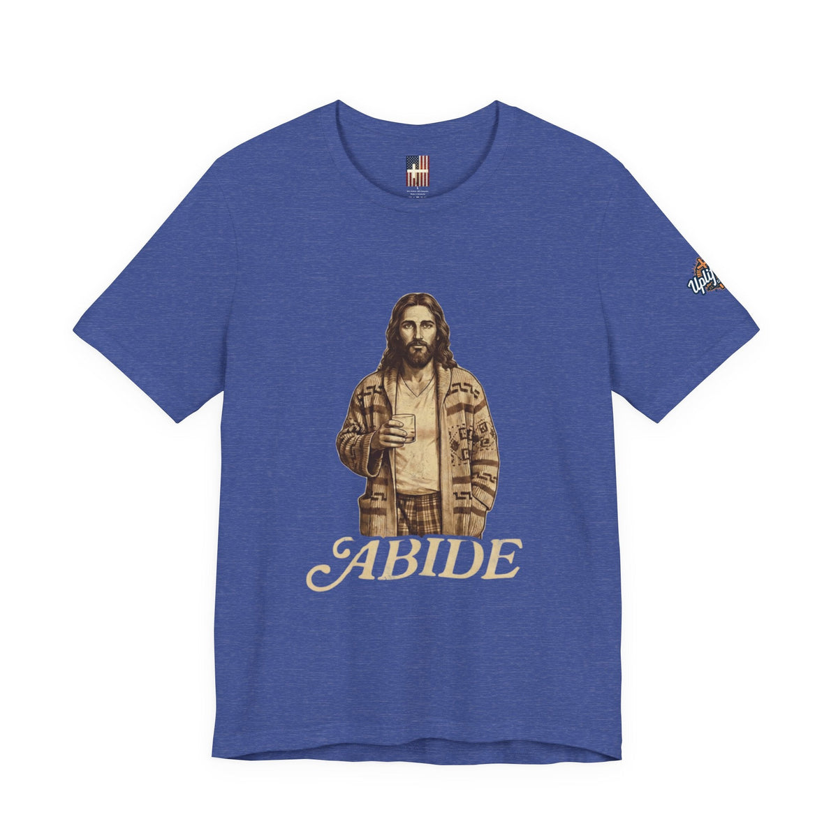 Abide Vintage Jesus Tee — "The Dude" Graphic Christian T-Shirt Printify