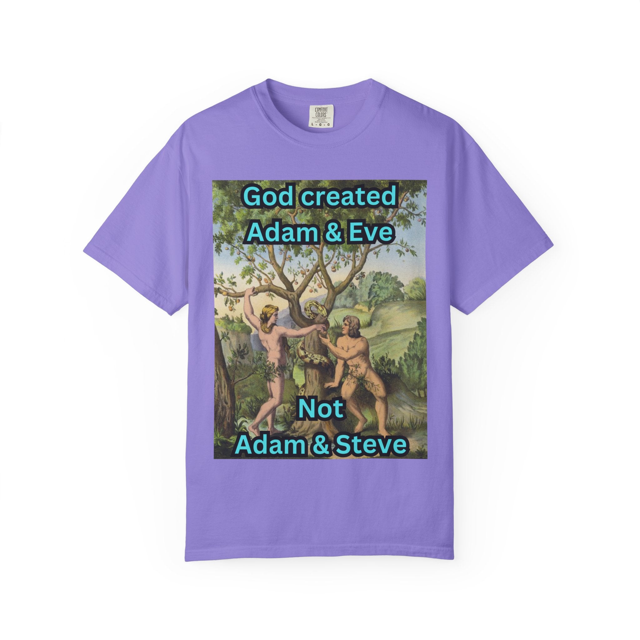 God Created Adam and Eve T-Shirt – Biblical Truth Christian Tee for Bold Faith Printify