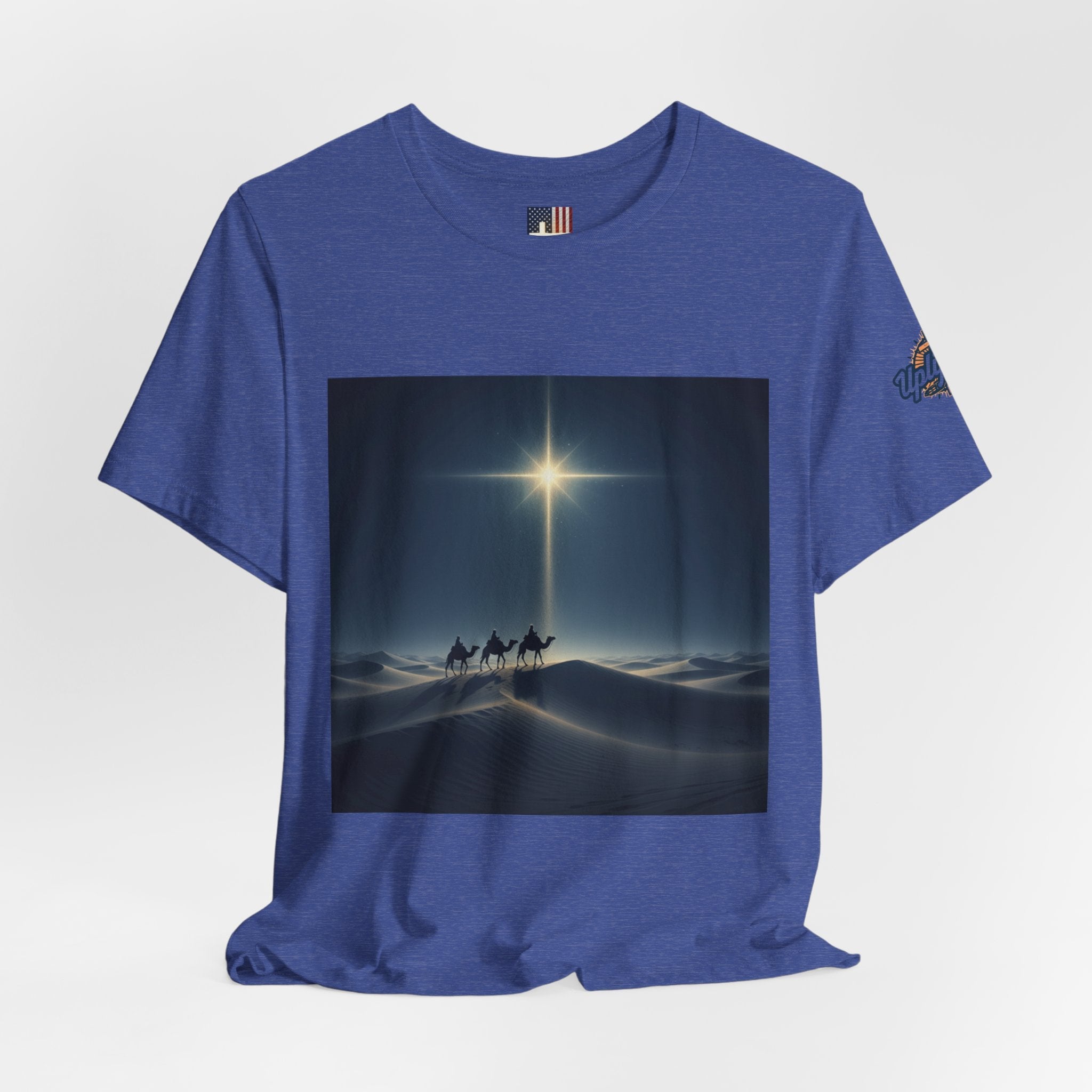3 Wise Men T-shirt – Magi Camels Nativity Journey Christian Christmas T-shirt for Epiphany Faith & Holy Night Printify