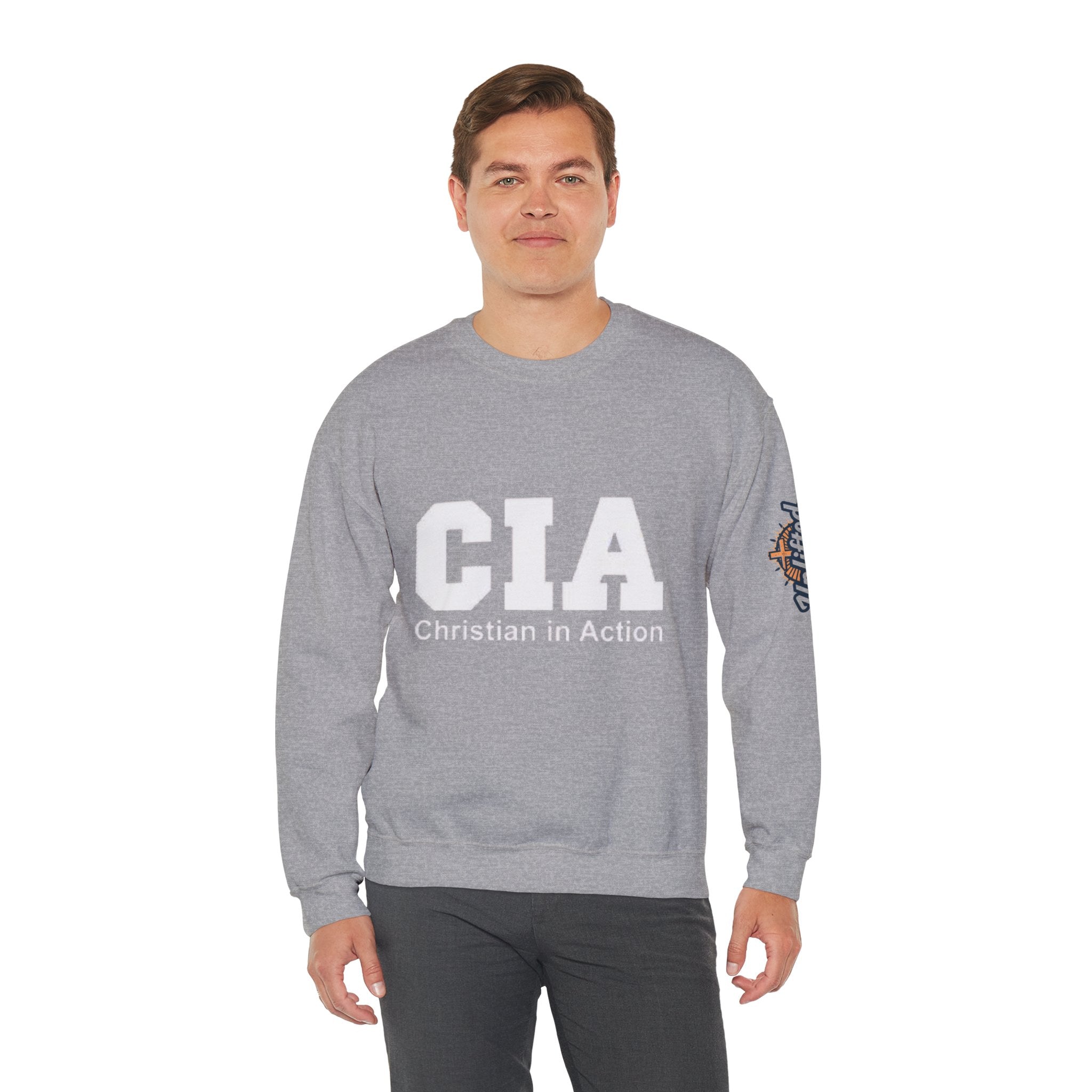 CIA Christian in Action Sweatshirt - Funny Faith Parody Sweatshirt - Mission Ready Apparel Printify