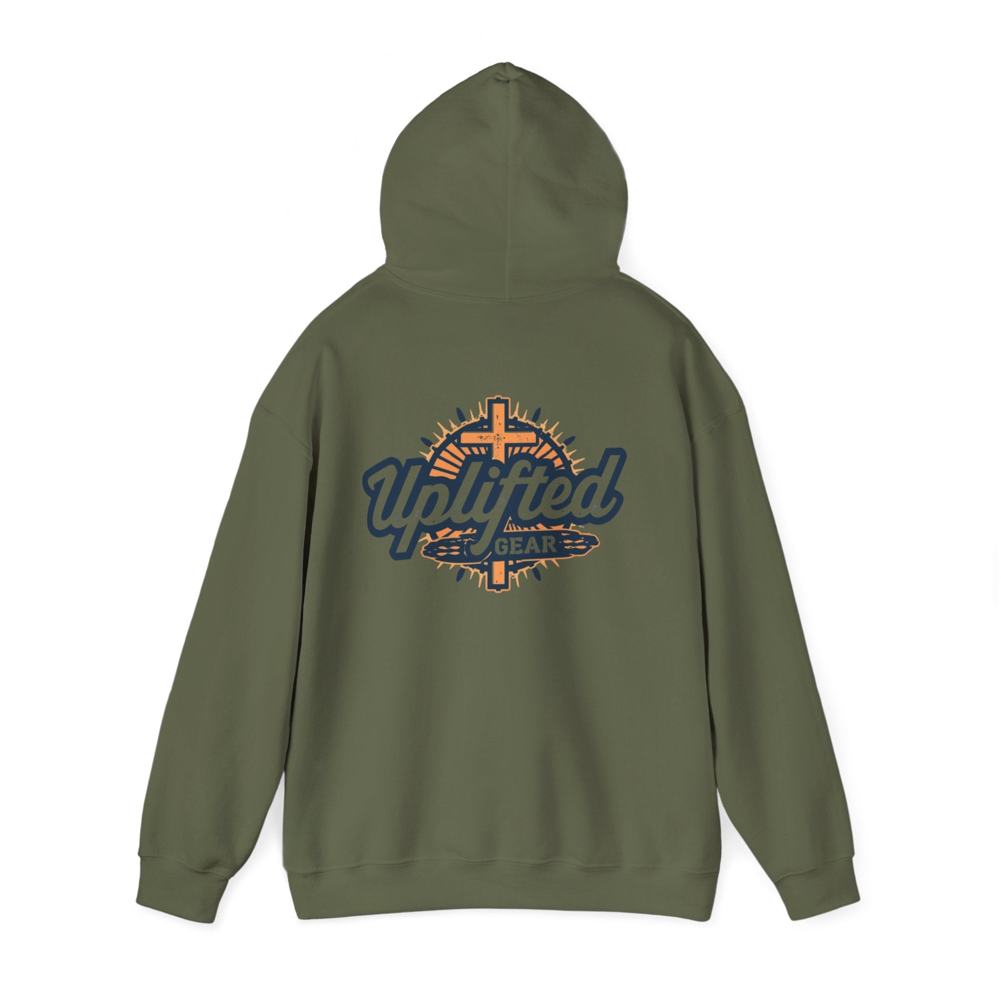 Uplifted Gear Christian Hoodie – Bold Logo Faith Hoodie for Inspired Living Printify