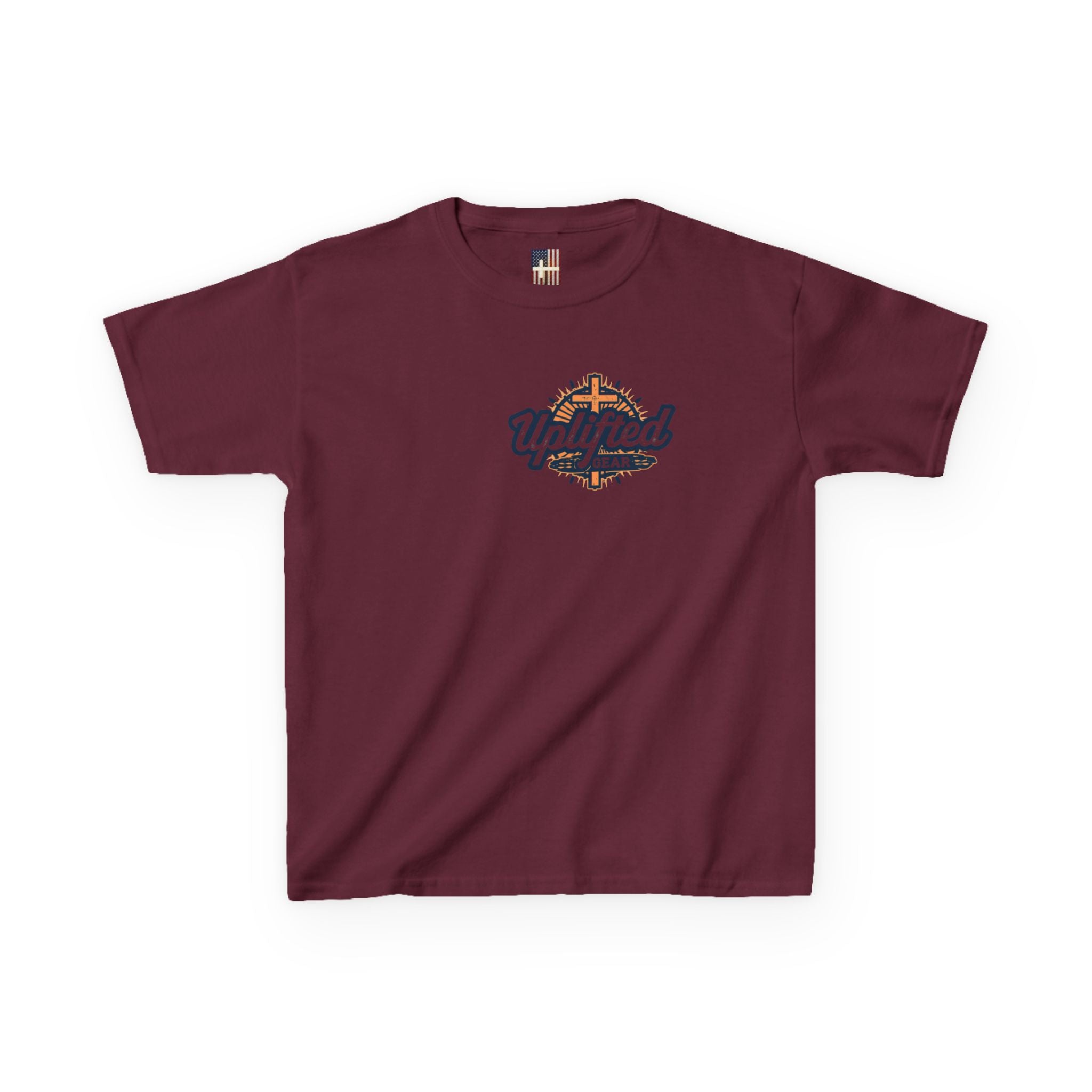 ✨ Chosen. Loved. Redeemed. – Elegant Christian Kids T-Shirt | Gold Foil Faith Tee | Subtle Cross & Heart Design | Inspirational Bible Verse Apparel by Uplifted Gear Printify
