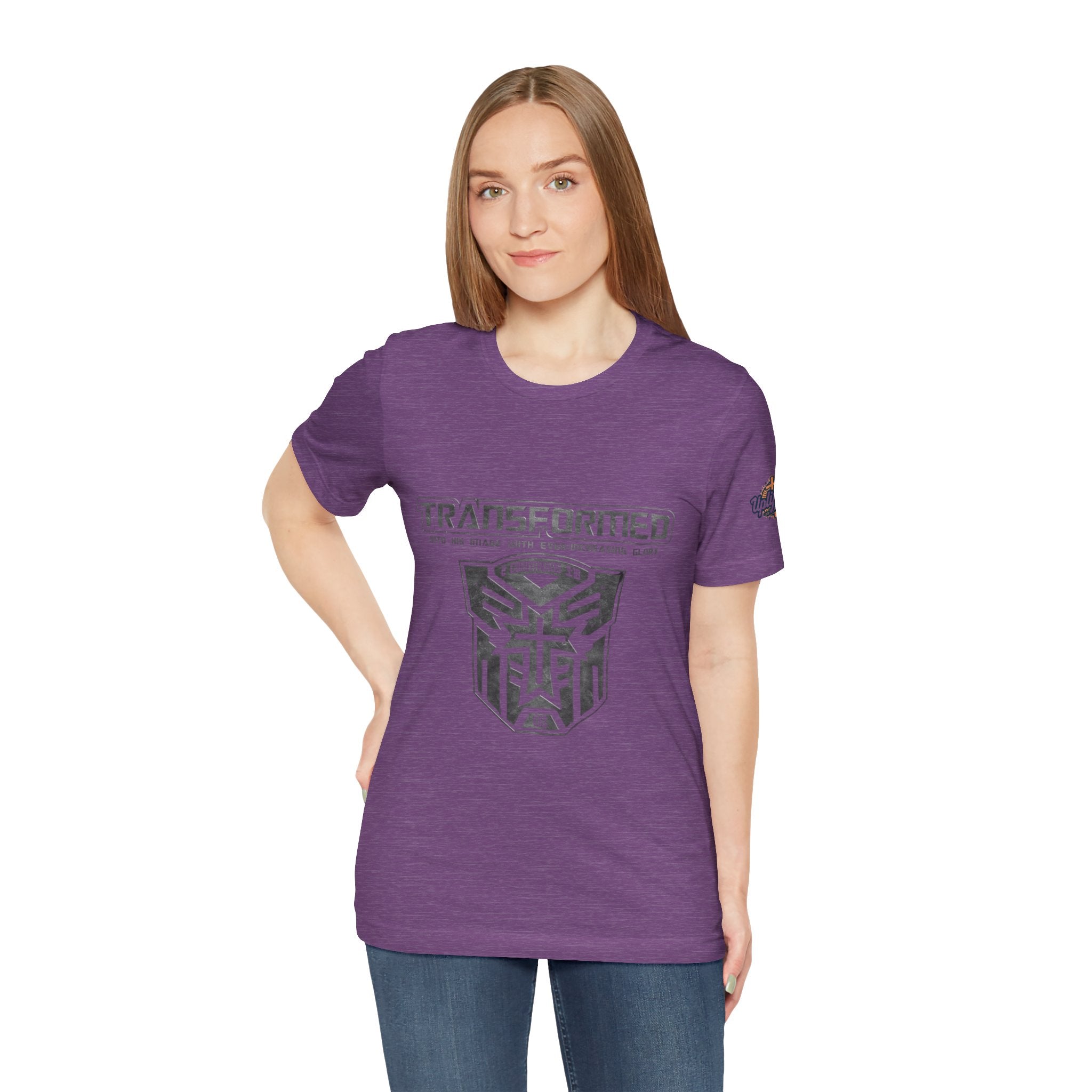 Transformer Logo Christian T-shirt | 2 Corinthians 3:18 Bible Verse T-shirt Printify