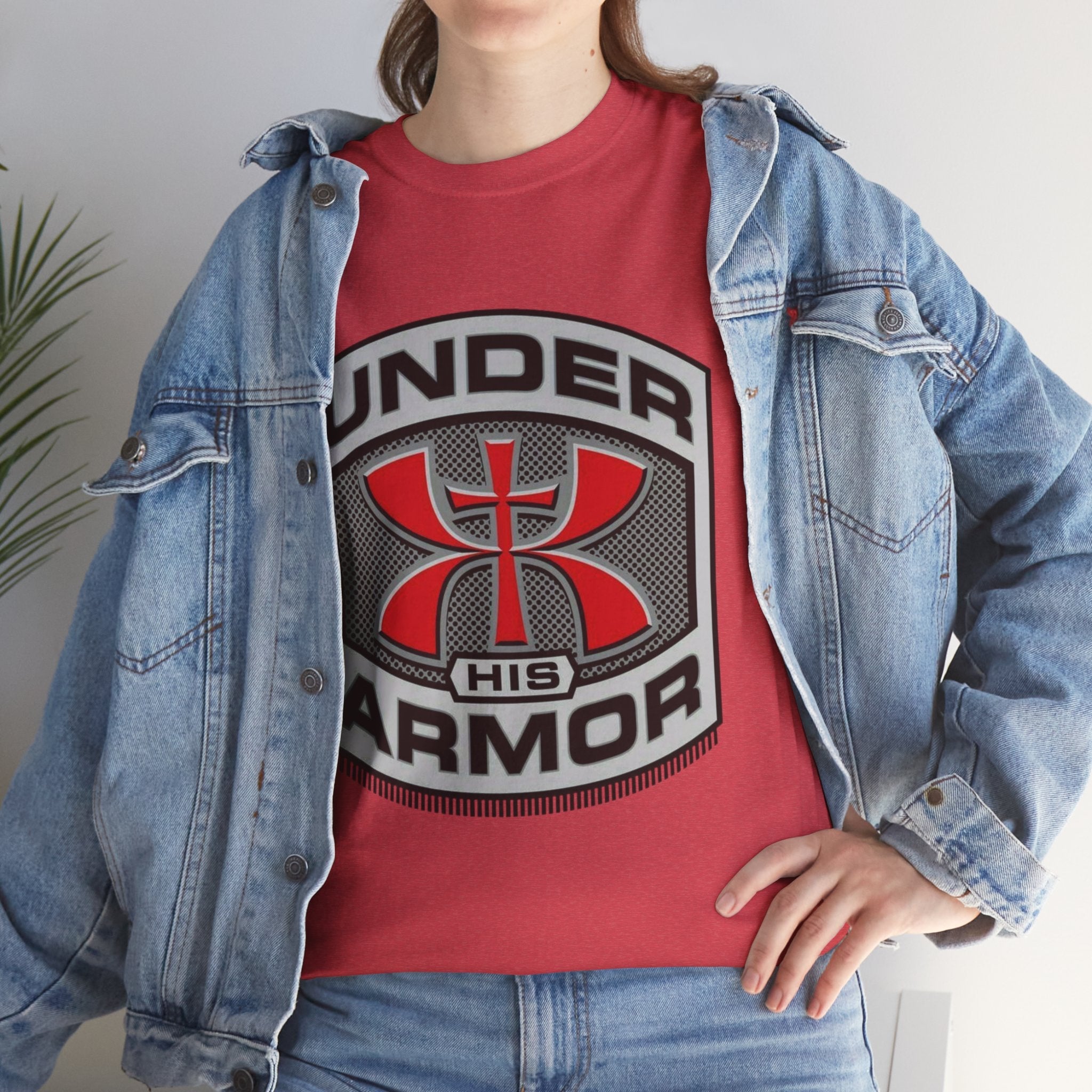 Under HIS Armor Christian T-Shirt — Faith-Inspired Under Armour Style Printify