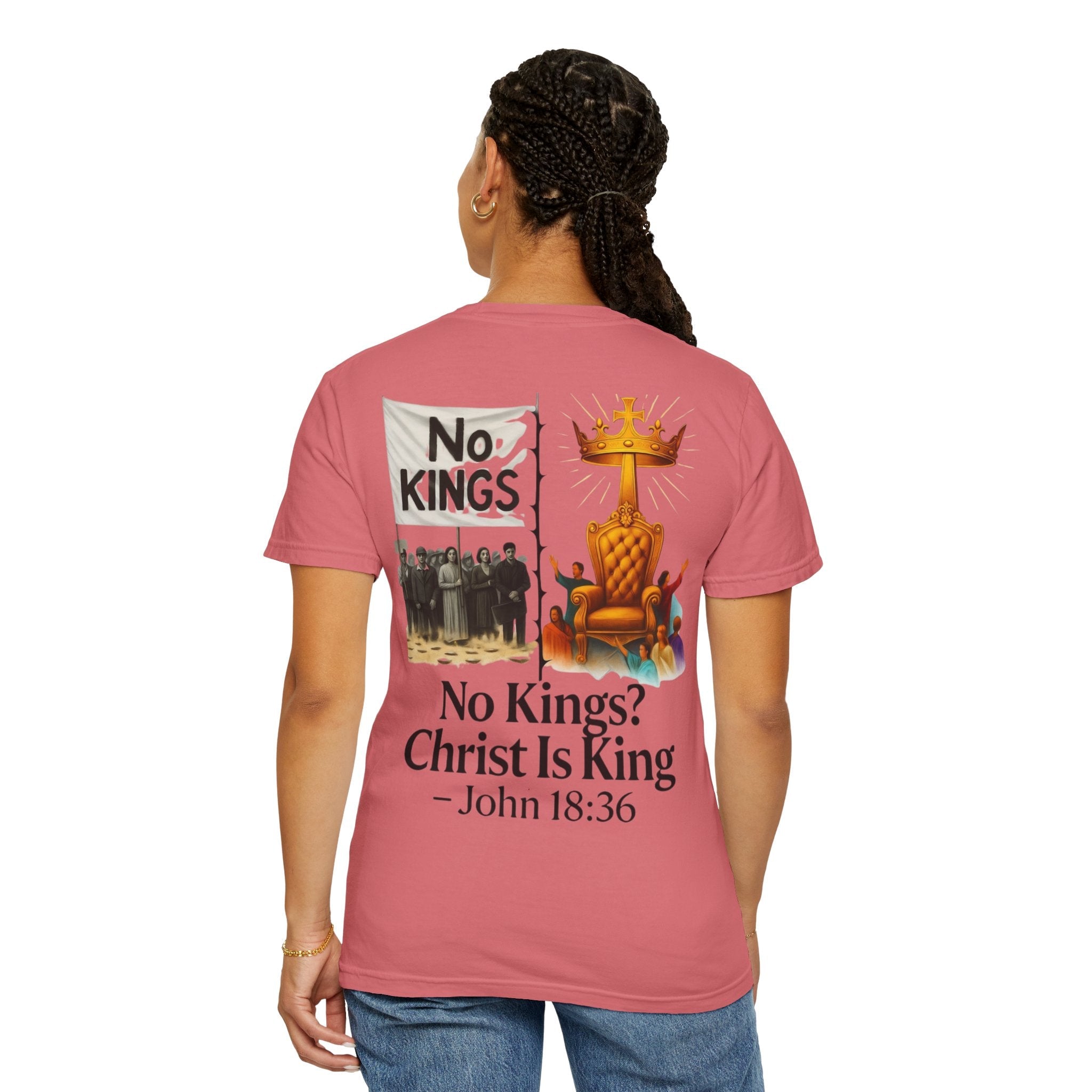 No Kings? Christ is King T-Shirt – Bold Christian Faith Tee for Devoted Believers Printify