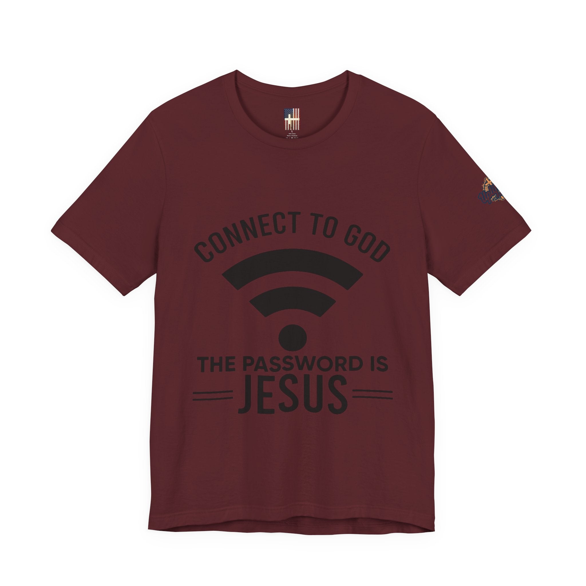 Connect to God T-shirt - WIFI Password is Jesus - Funny Christian Faith T-shirt Printify