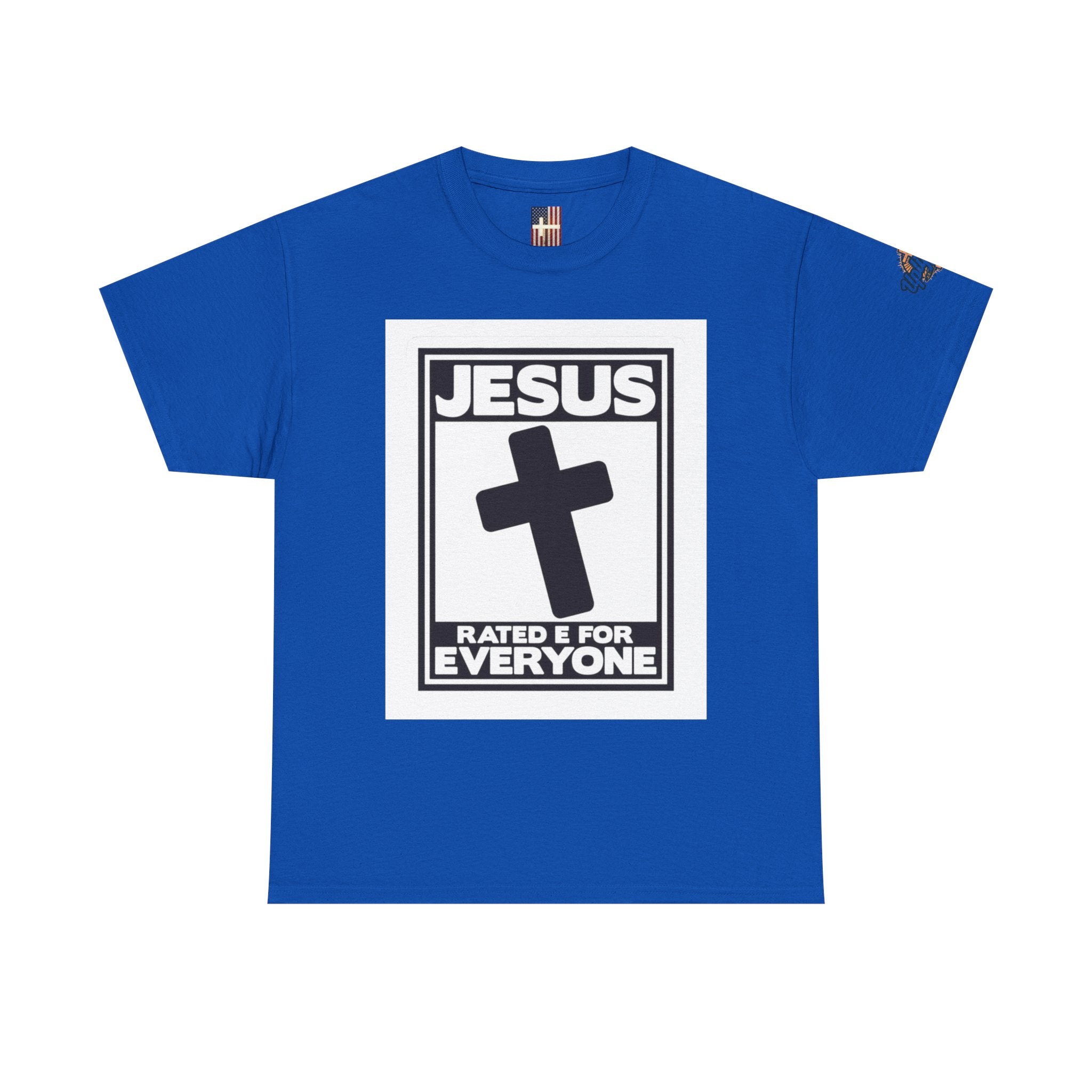 Jesus, Rated E for Everyone T-shirt - Gamer Faith T-shirt - Christian Video Game Parody Printify