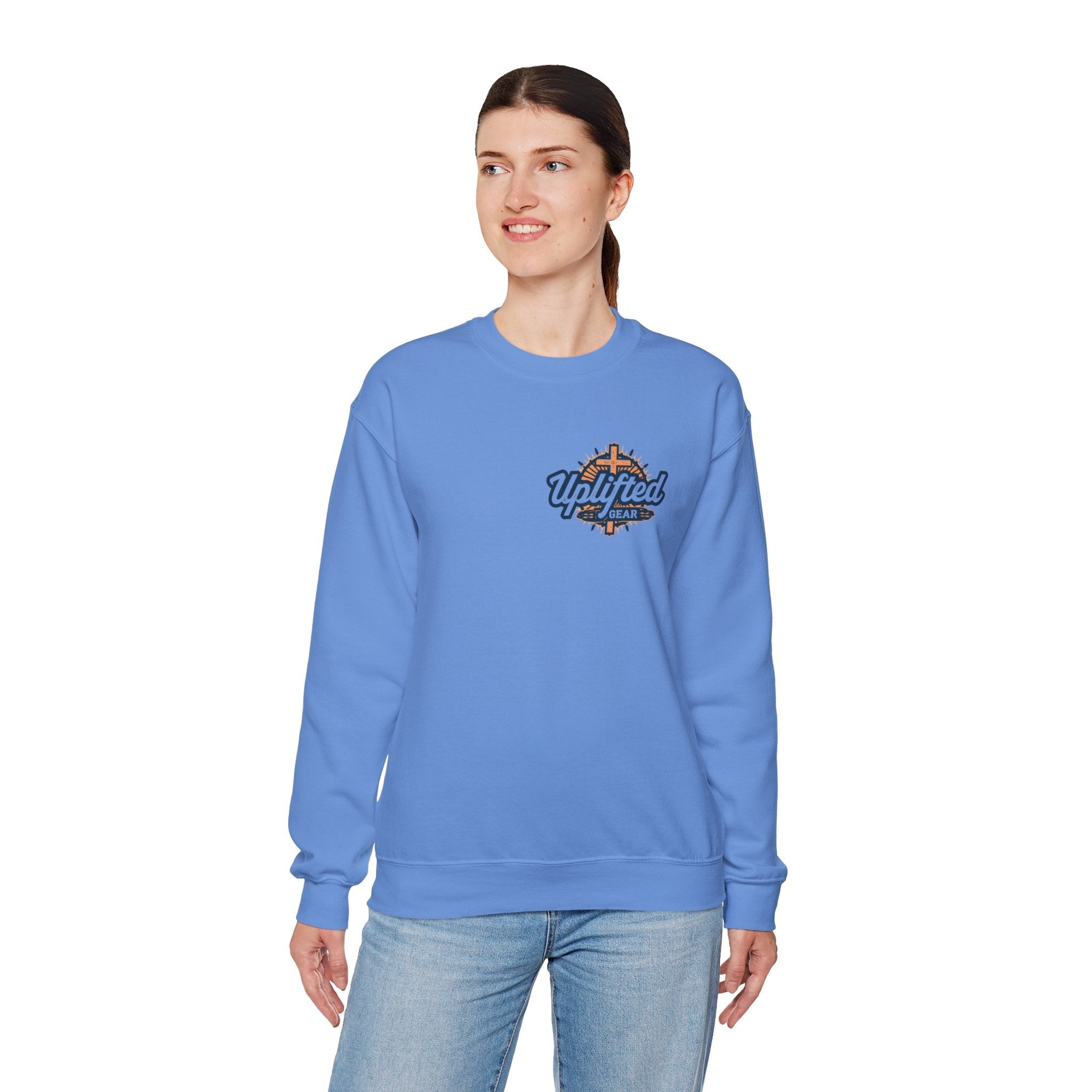 Strong and Courageous Sweatshirt – Joshua 1:9 Canine Pawprint Desert Christian Sweatshirt for Dog Lovers Printify