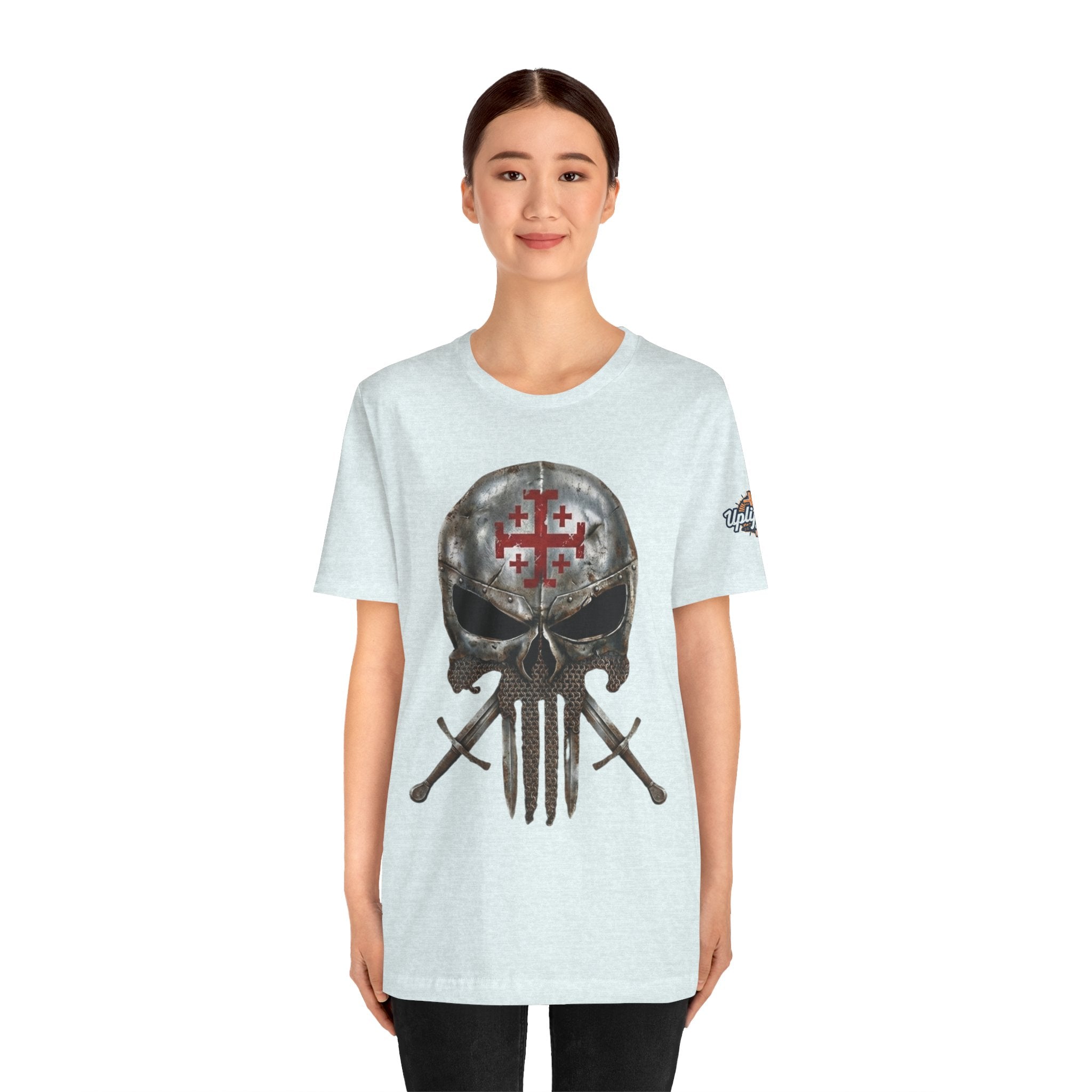 Crusader Knight Christian Skull T-shirt - Warrior Armor of God T-shirt Printify