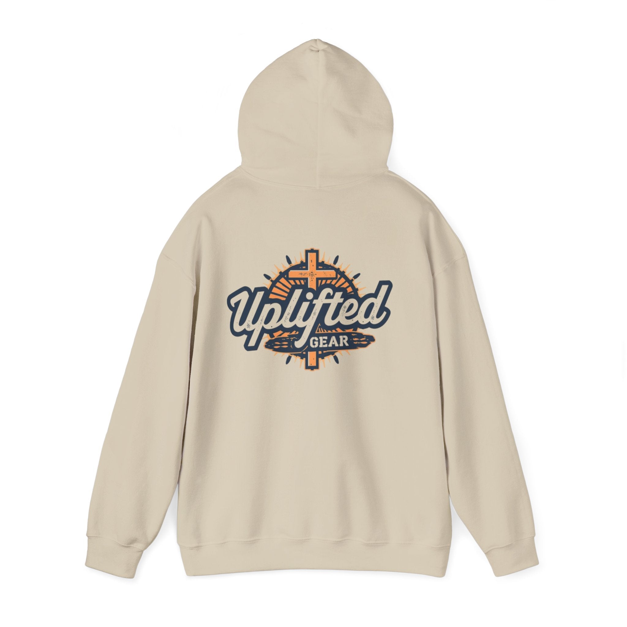Uplifted Gear Christian Hoodie – Bold Logo Faith Hoodie for Inspired Living Printify