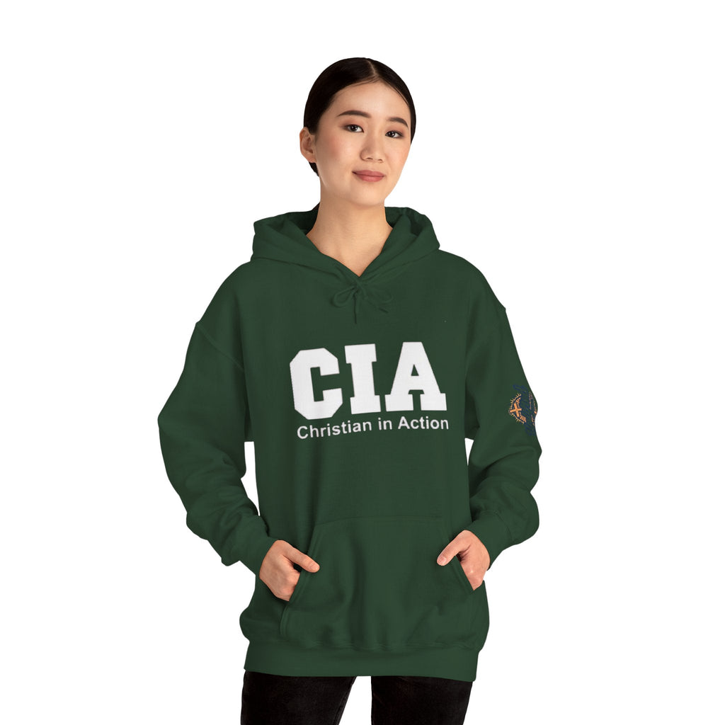 CIA Christian in Action Hoodie - Funny Faith Parody Hoodie - Mission Ready Apparel Printify