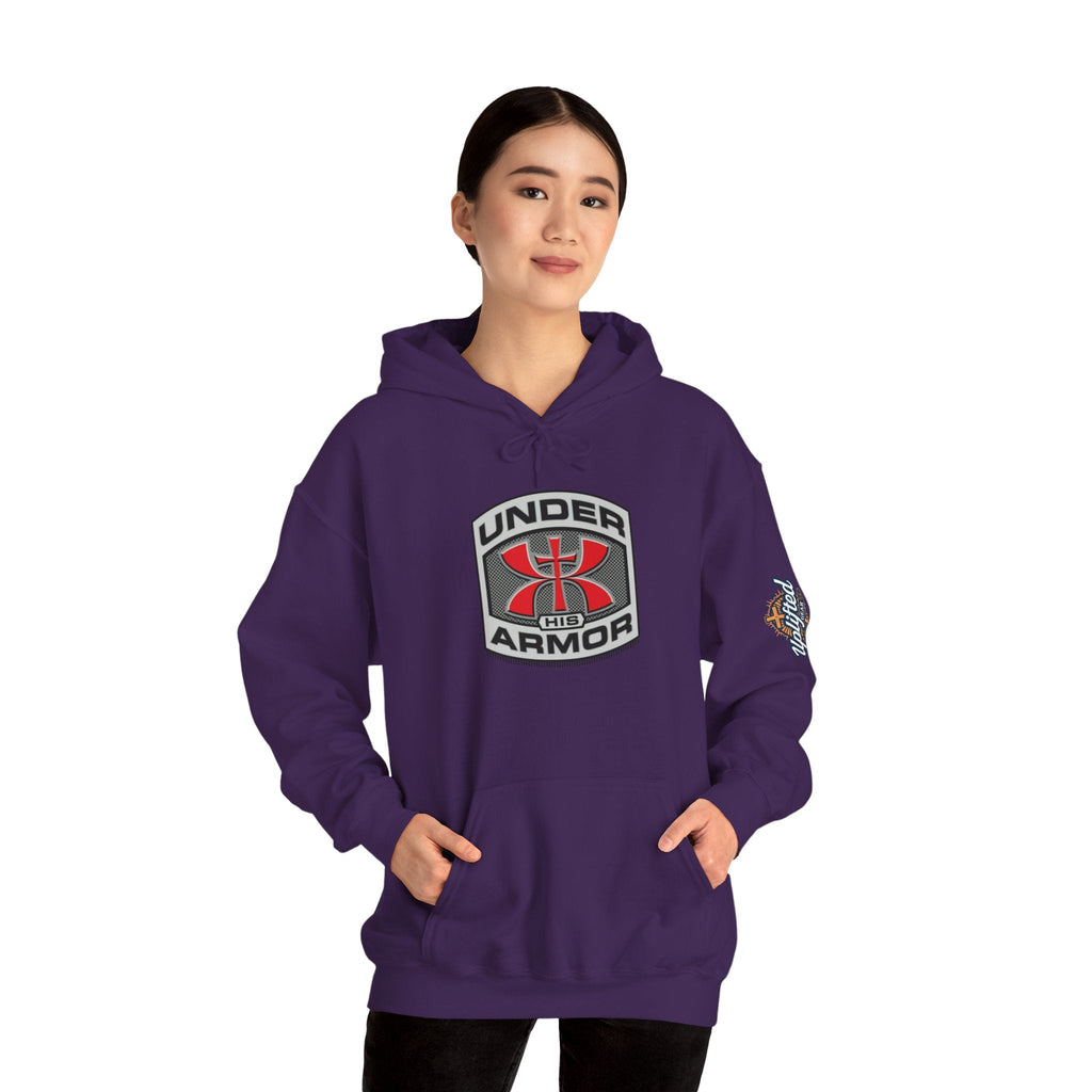 Under Armor Logo Hoodie — Black Athletic Pullover Printify