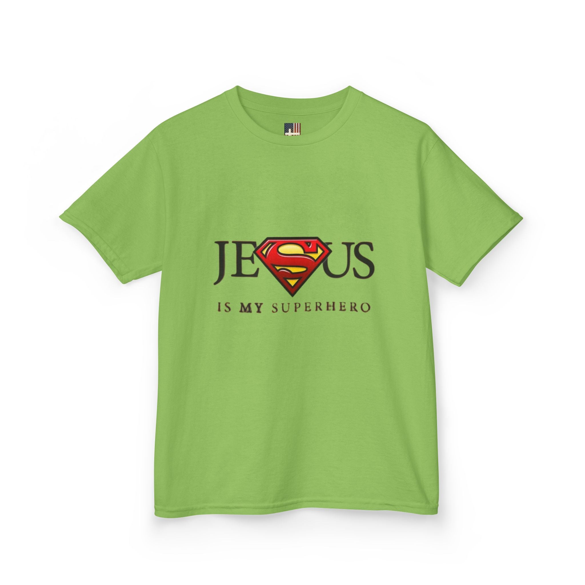 Jesus Is My Superhero T-Shirt — Faith-Based Superman-Inspired Tee Printify
